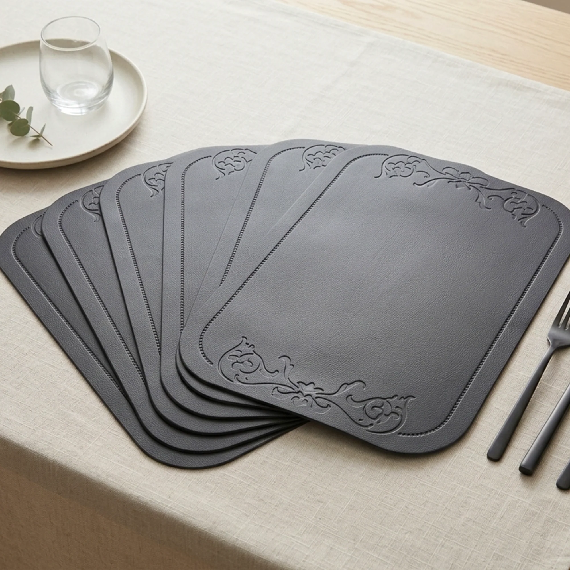 6 sets de table en simili cuir 44x30cm - Image 9
