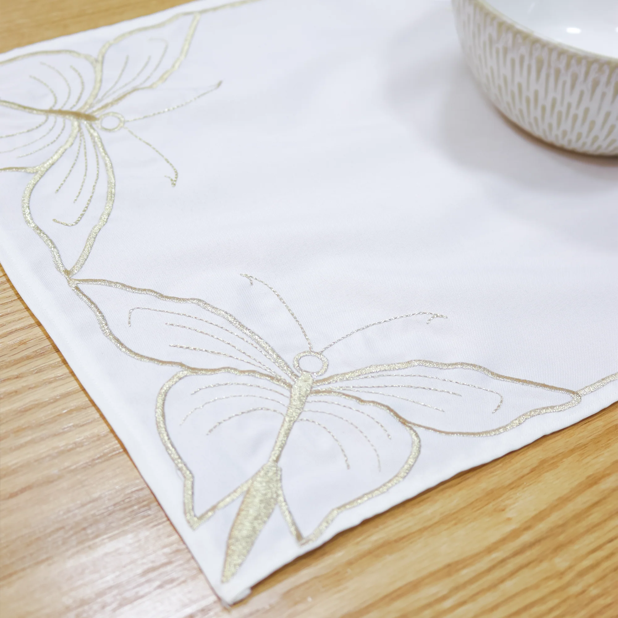 6 sets de table rectangulaires 43x32cm + 6 serviettes feuilles 38cm - Image 3