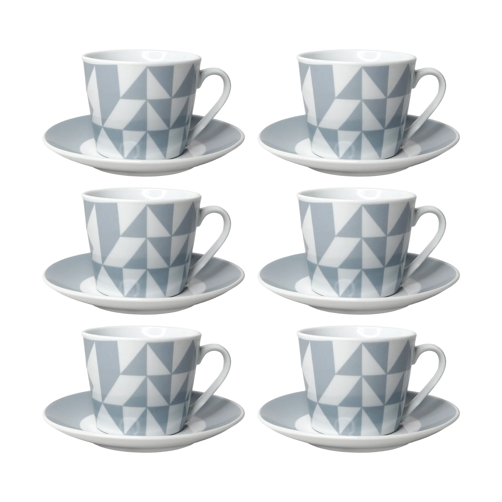 6 tasses 8x7cm + 6 sous-tasses 14cm colorés - Image 3