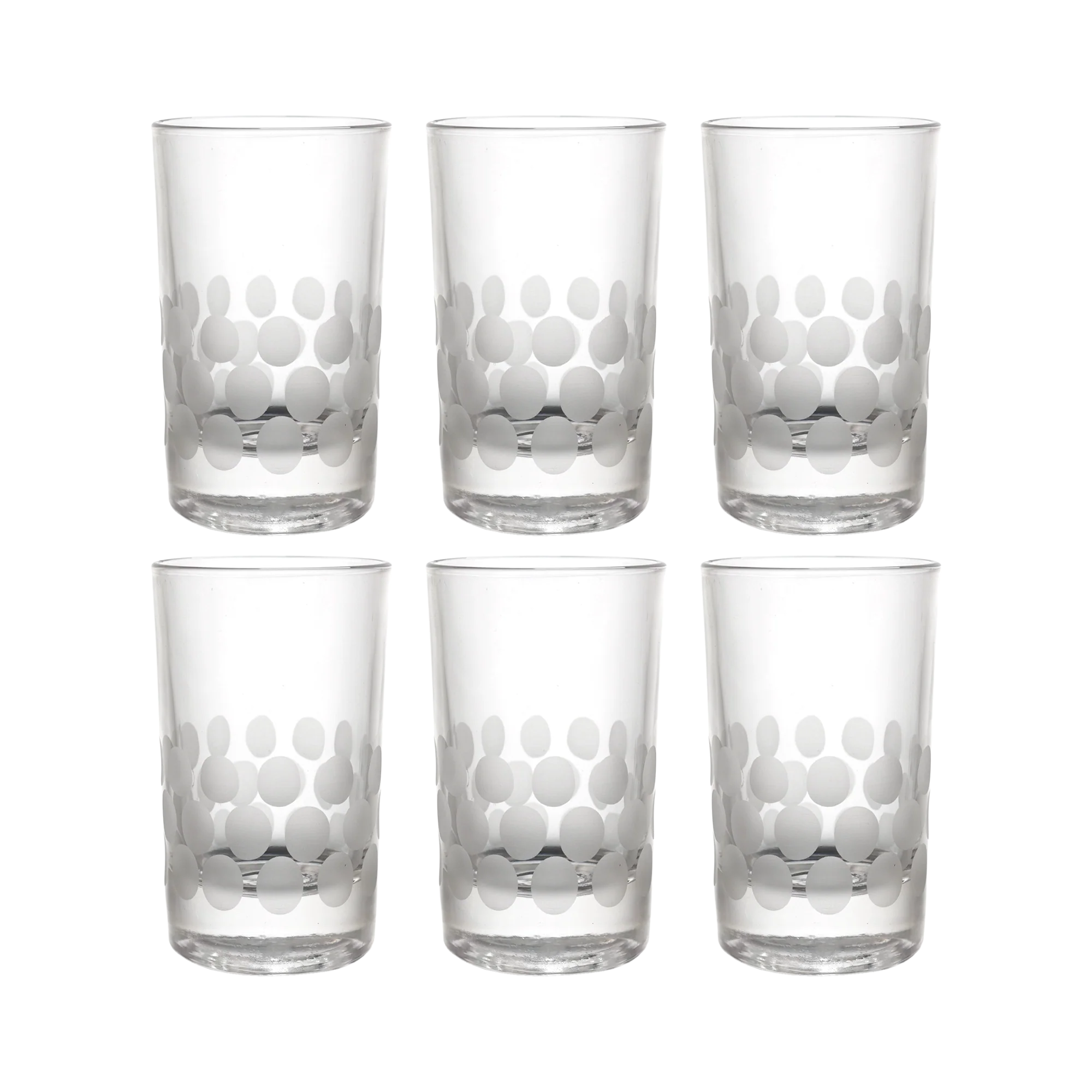 6 verres à café gravés balles - Image 3