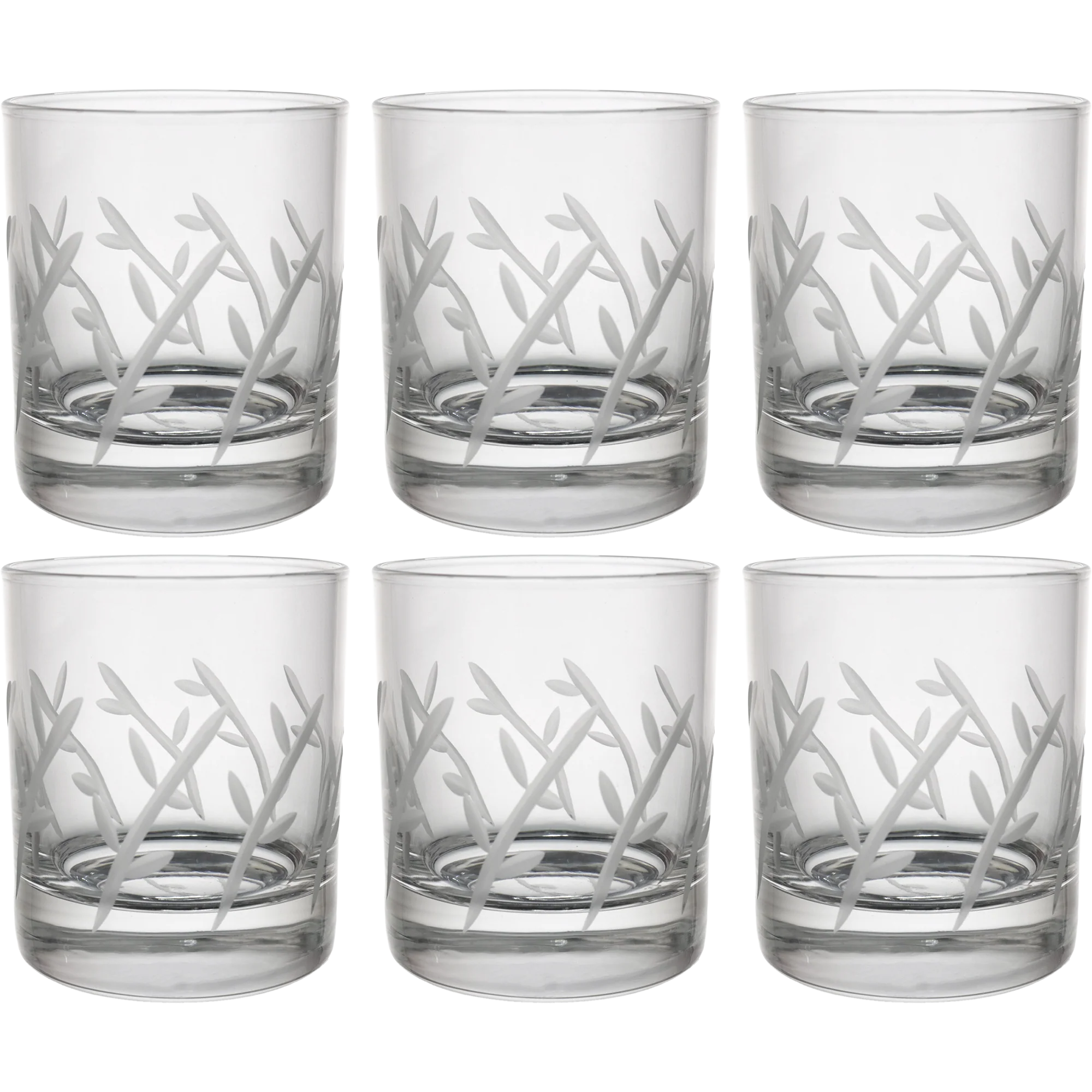 6 verres à eau/jus gravés Jasmin - Image 3