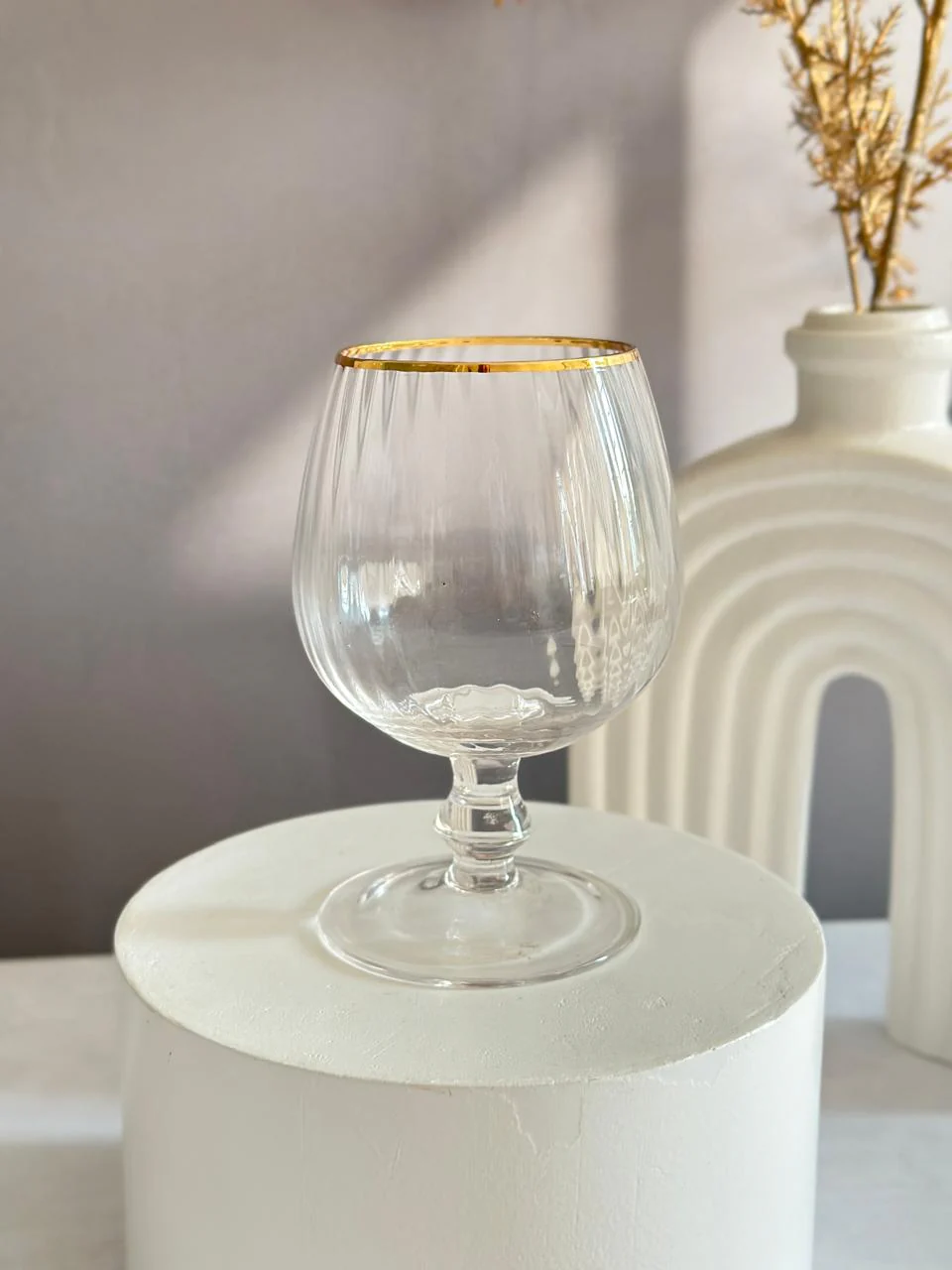 6 verres à jus avec pied 13x6,50cm - Image 4