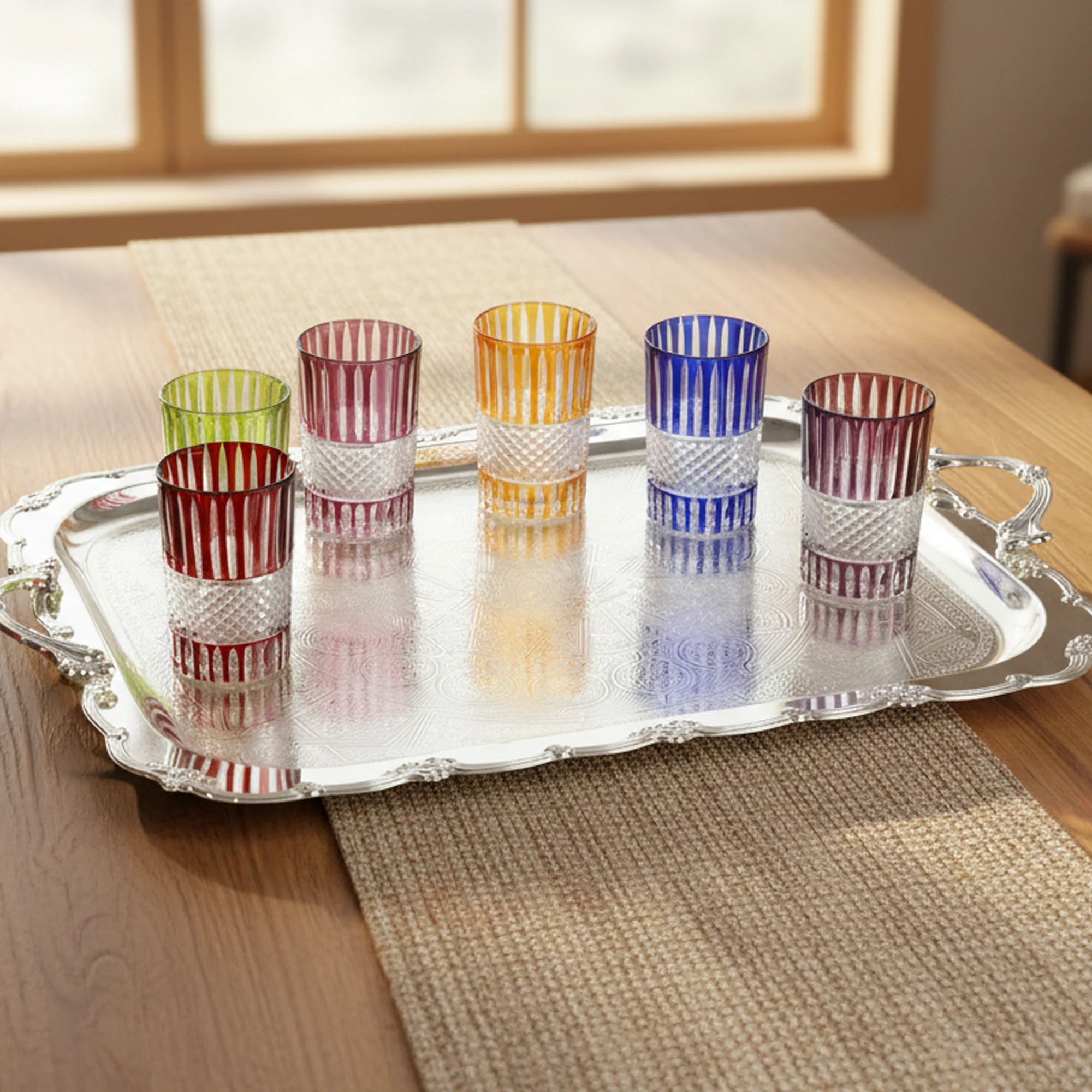 6 verres à thé colorés - Image 2