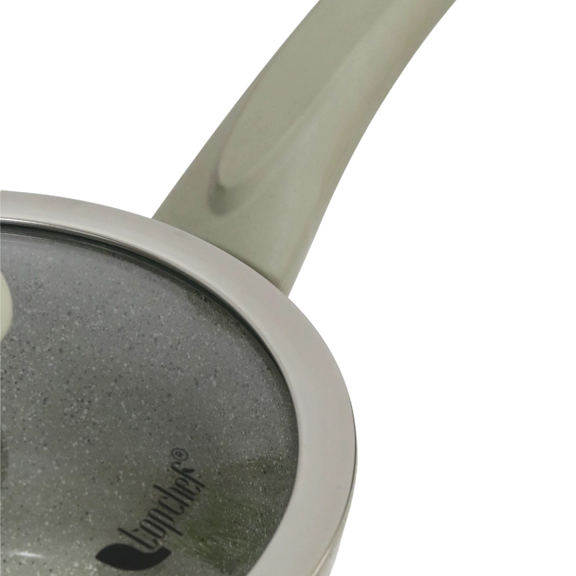 Casserole beige en granite avec couvercle en verre 16cm - Image 3
