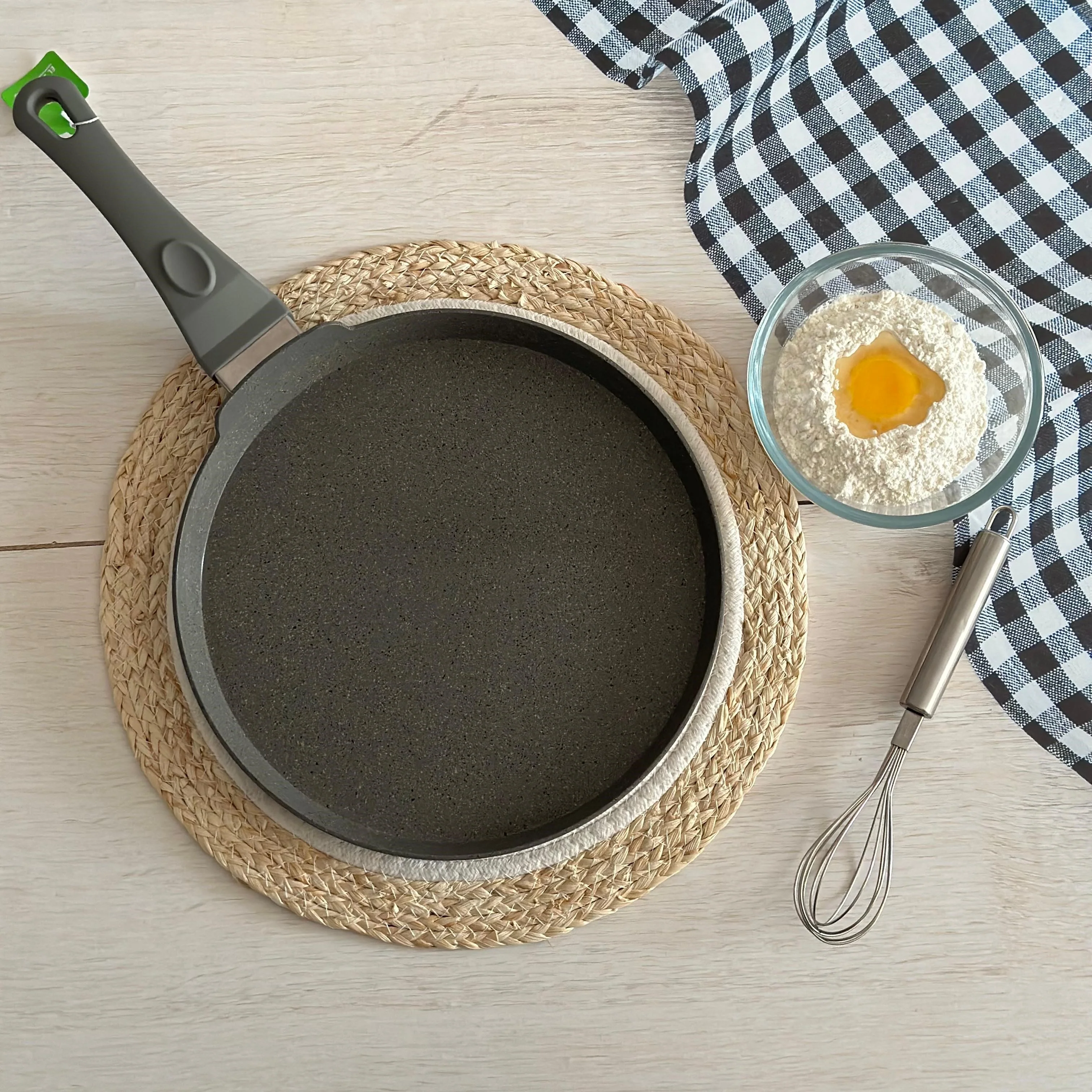 Crêpière grise en granite 28cm - Image 3