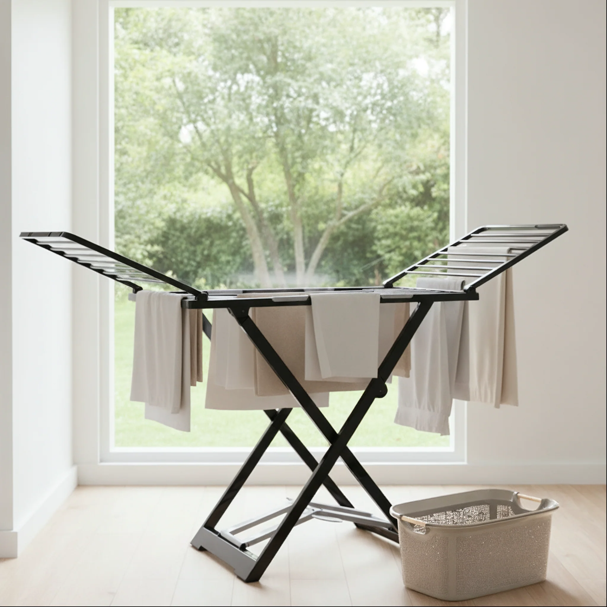 Etendoir en plastique + panier à linge 30L - Image 3