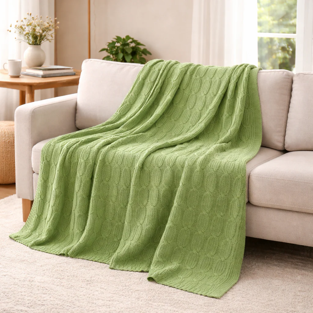 Plaid vert 130x180cm - Image 2