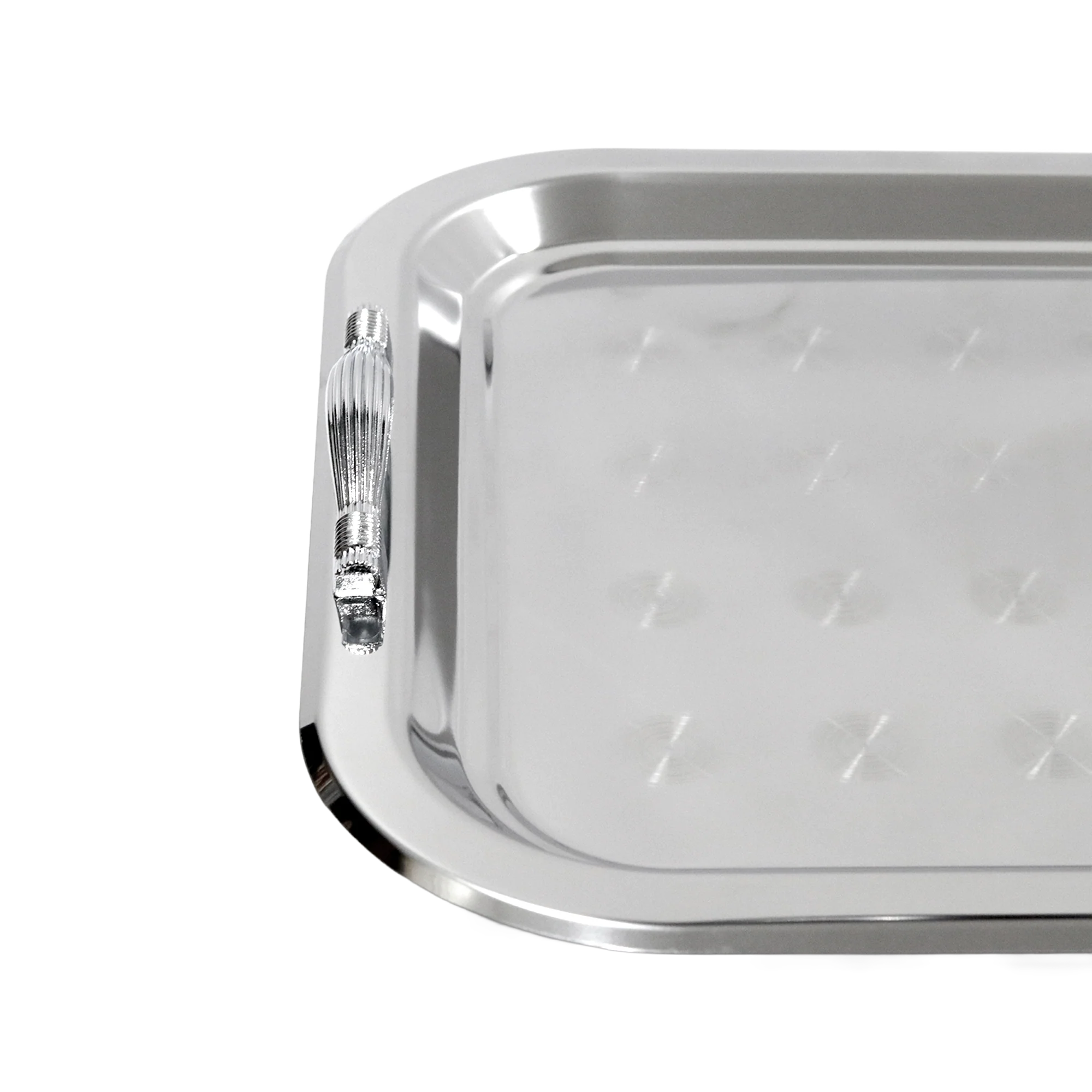 Plateau en inox rectangulaire 50x36cm - Image 2