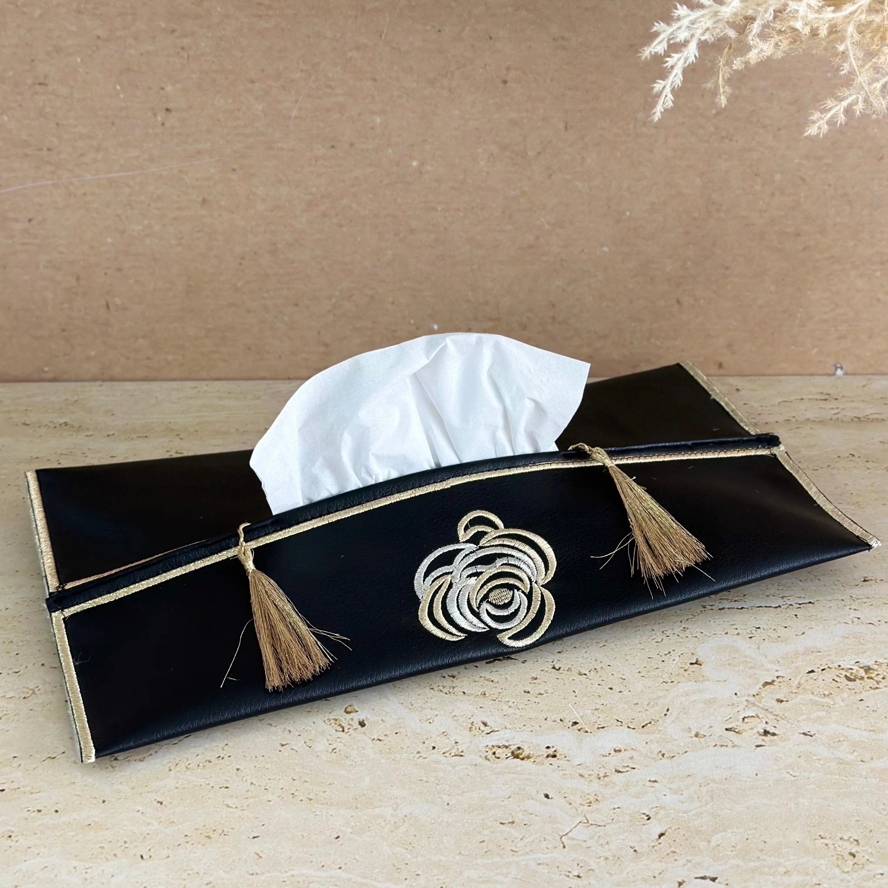 Porte mouchoir Roberto en simili cuir 36x19cm - Image 3