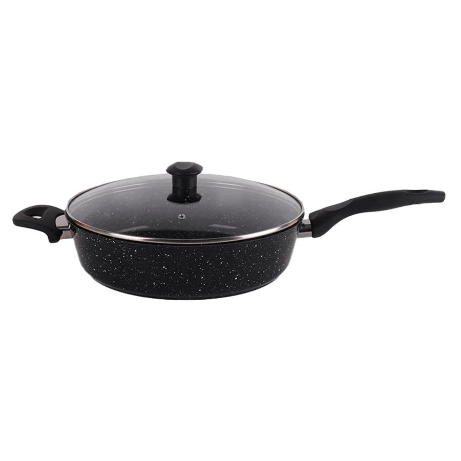 Sauteuse/Marmite  granite avec couvercle en verre 30cm - Image 3