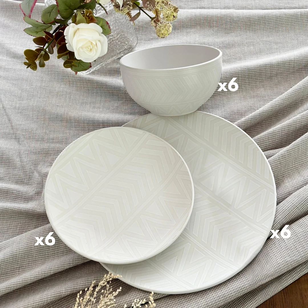 Service de table 18pcs blanc - Image 2