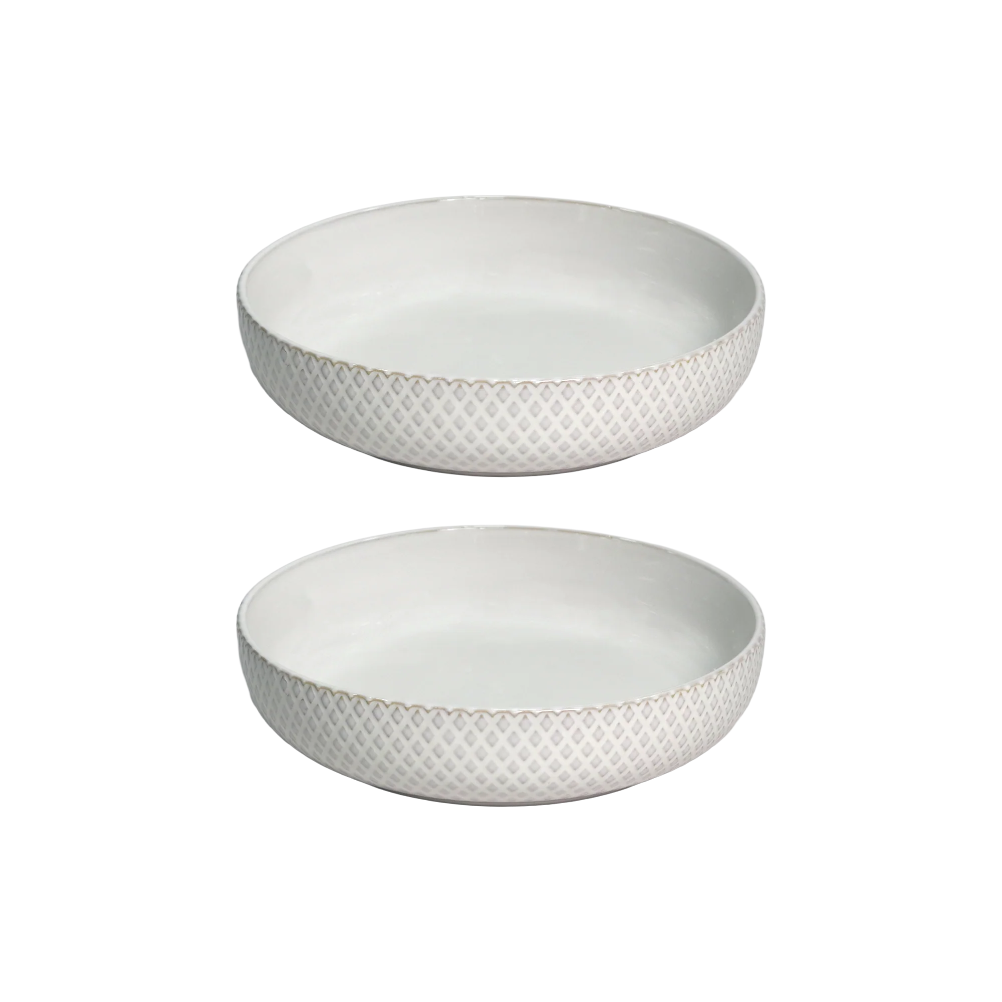 Set 2 assiettes creuses 22cm + 3 bols 15cm en céramique - Image 3