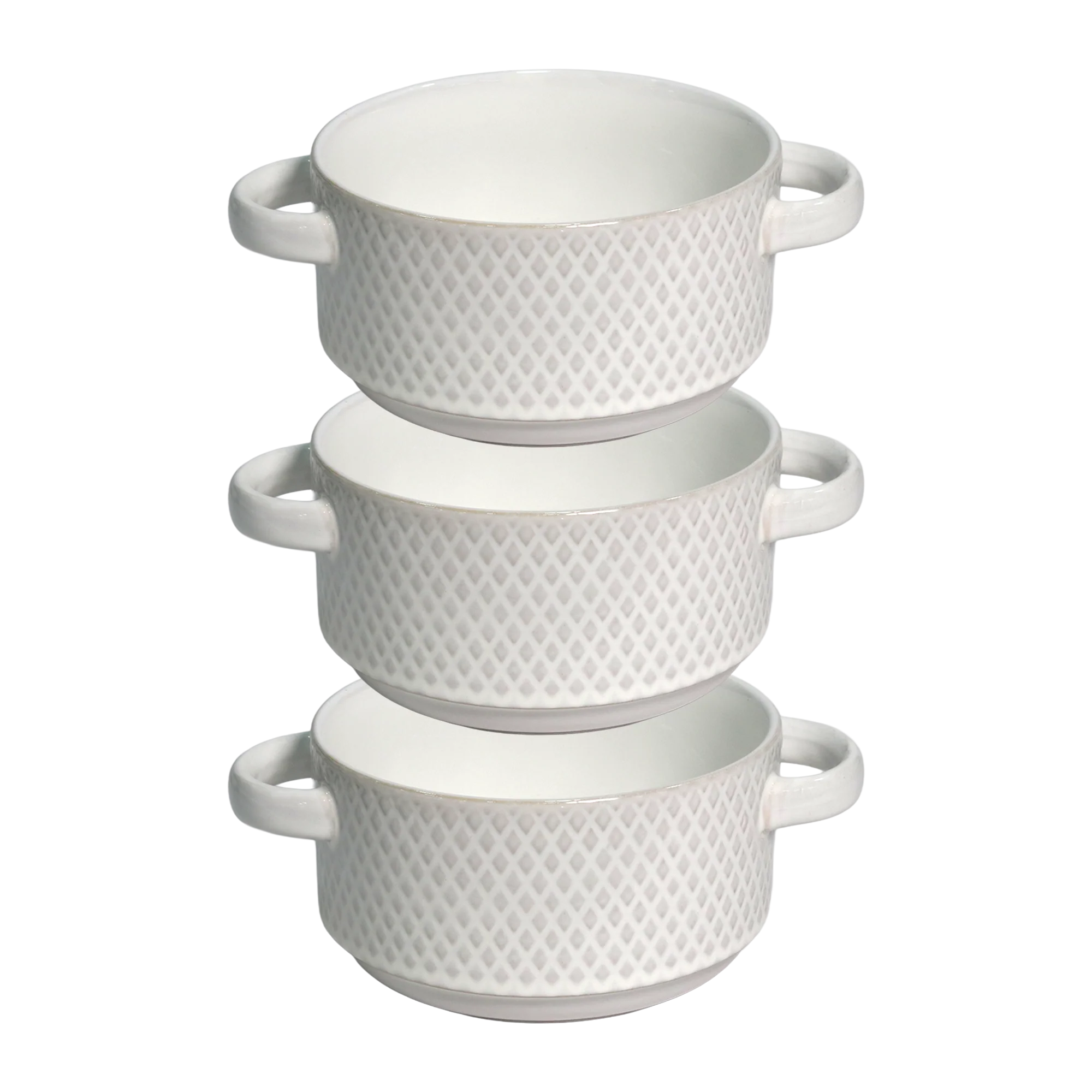Set 2 assiettes creuses 22cm + 3 bols 15cm en céramique - Image 4