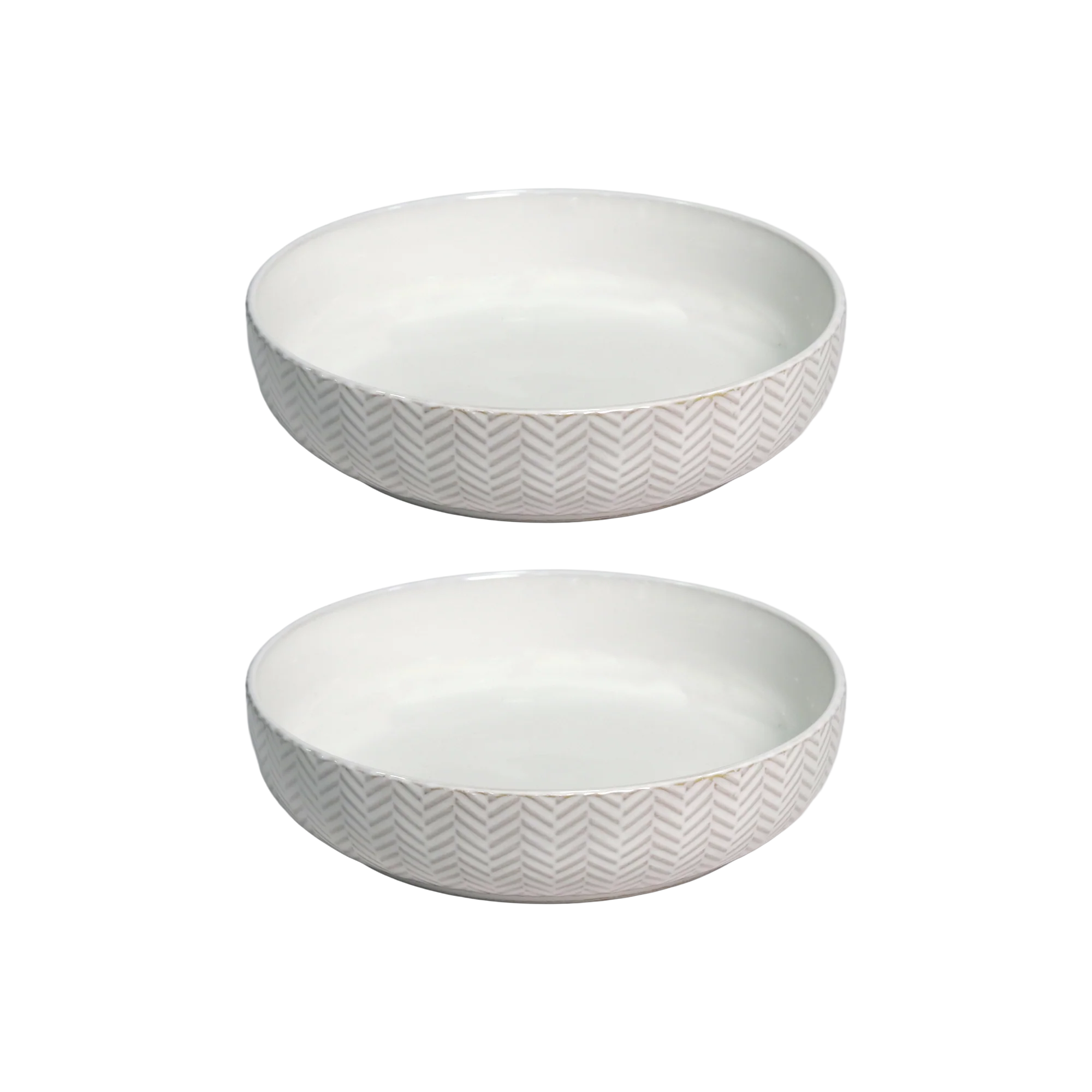 Set 2 assiettes creuses 22cm + 3 bols 15cm en céramique - Image 5