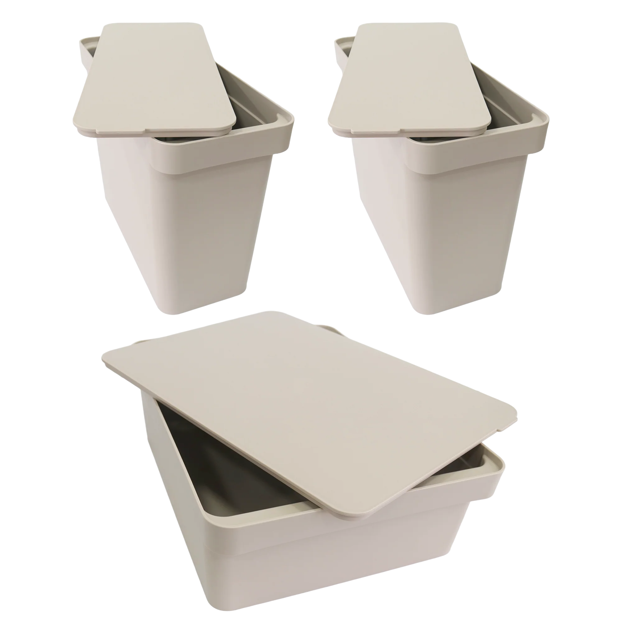 Set 2 boîtes rangement 14cm + 1 boîte de 28cm - Image 3