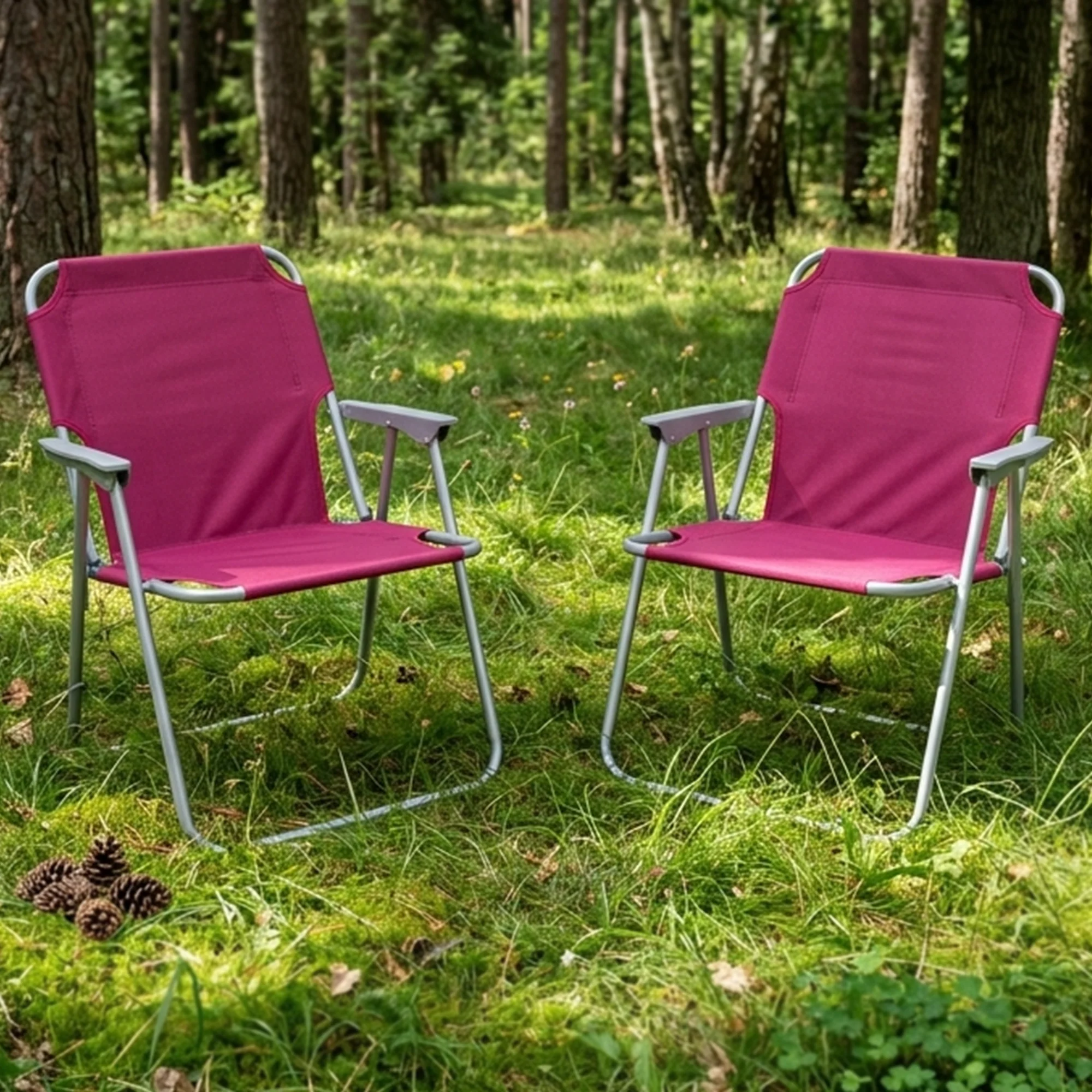 Set 2 chaises pliable 46x44x72cm - Image 5