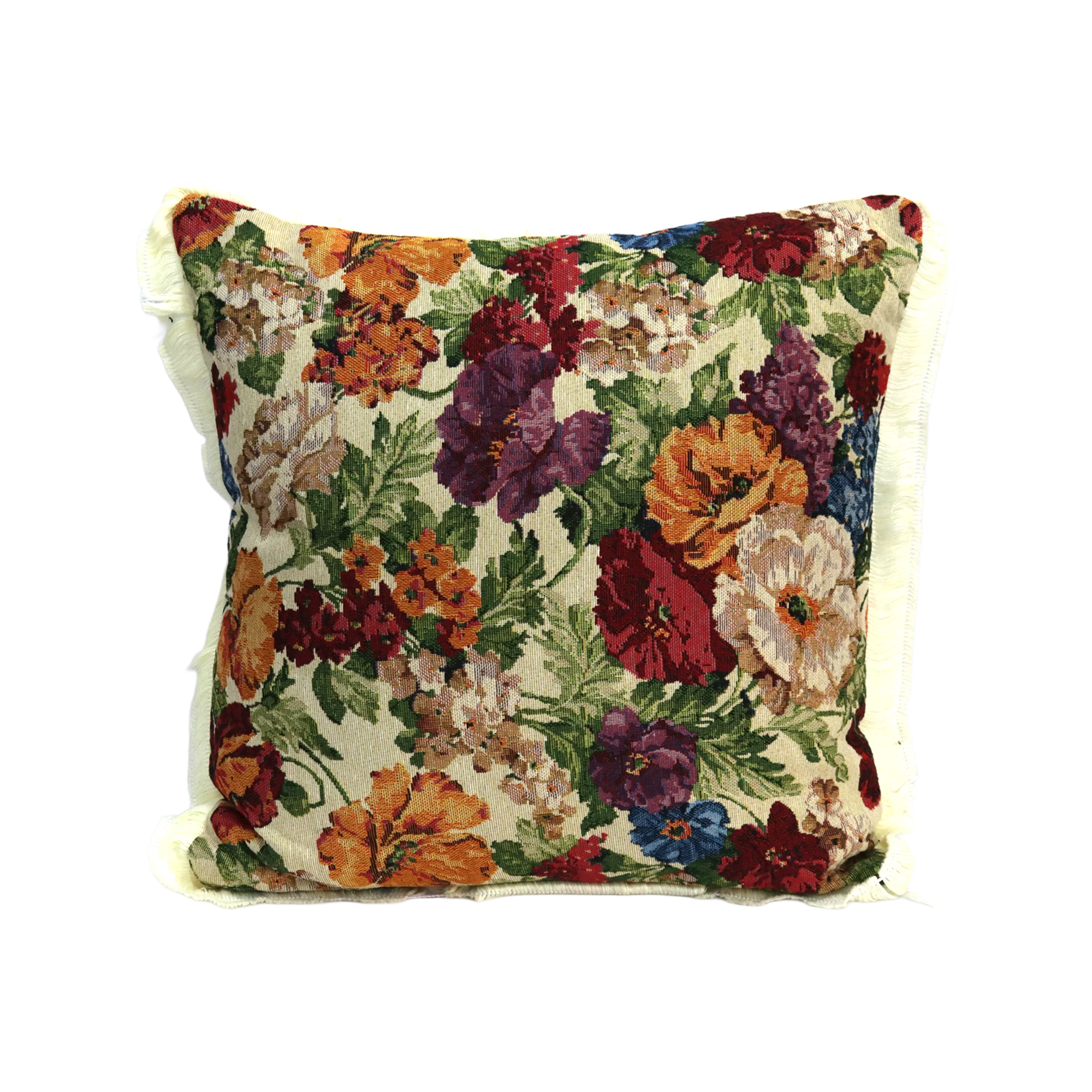 Set 2 coussins 45x45cm vert floral - Image 2