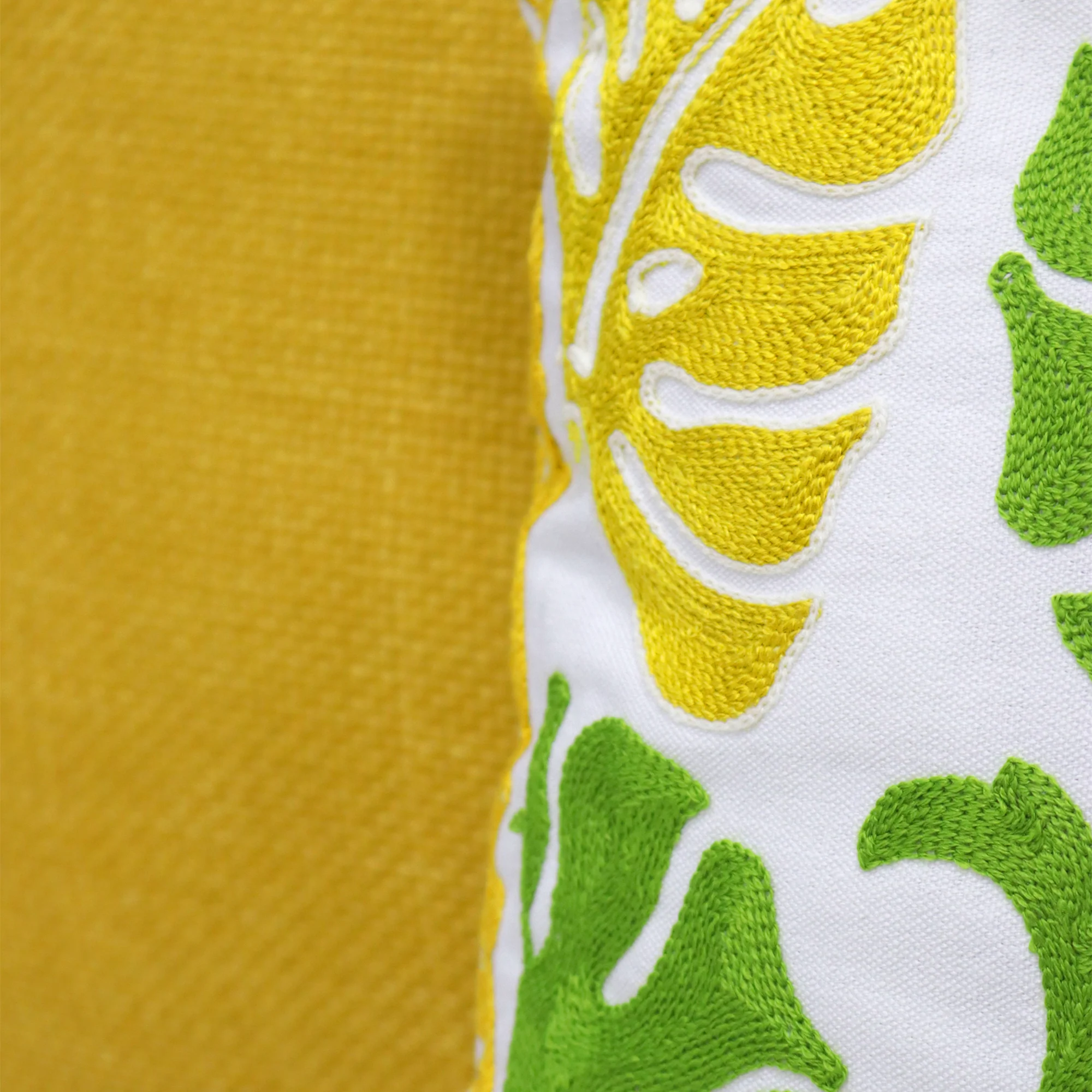 Set 2 coussins feuille verte 45x45cm - Image 4