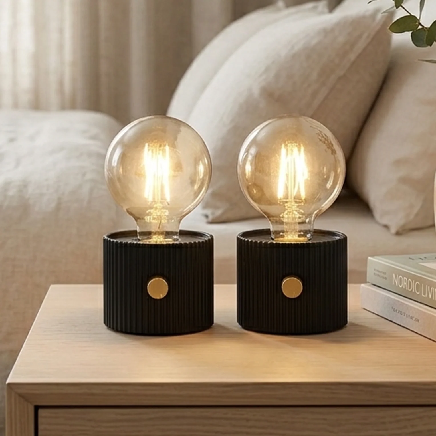 Set 2 lampes décoratif 14cm USB - Image 4