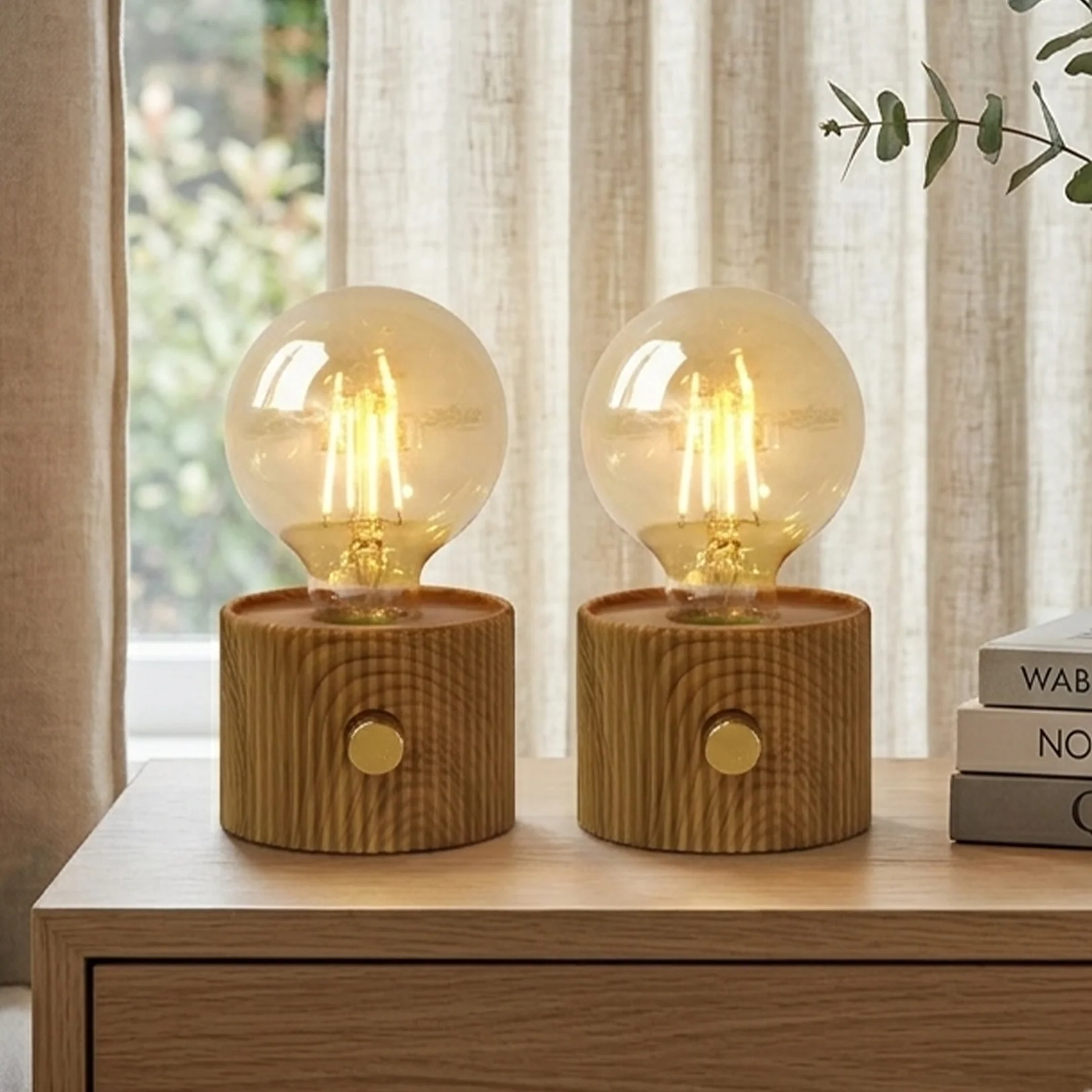 Set 2 lampes décoratif 14cm USB - Image 6