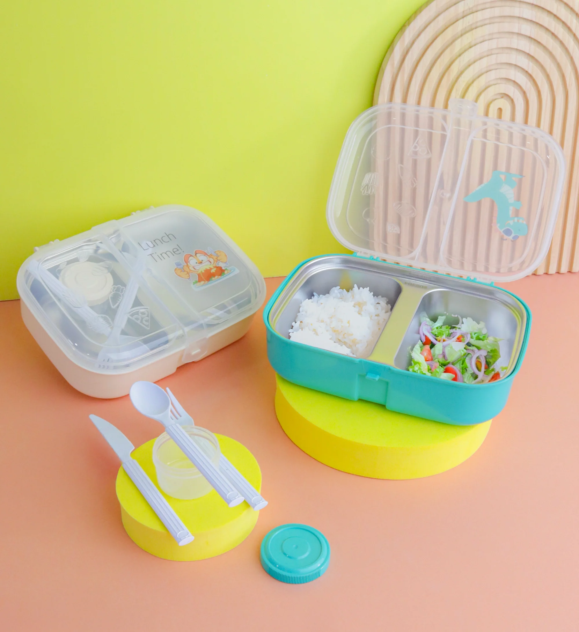 Set 2 lunch box en inox kids 20x15x6cm - Image 6