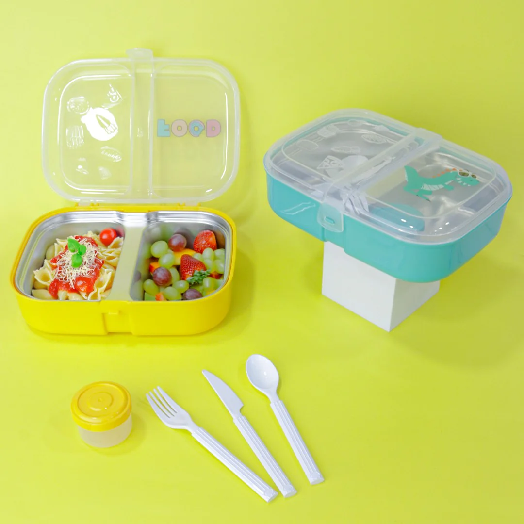 Set 2 lunch box en inox kids 20x15x6cm - Image 7