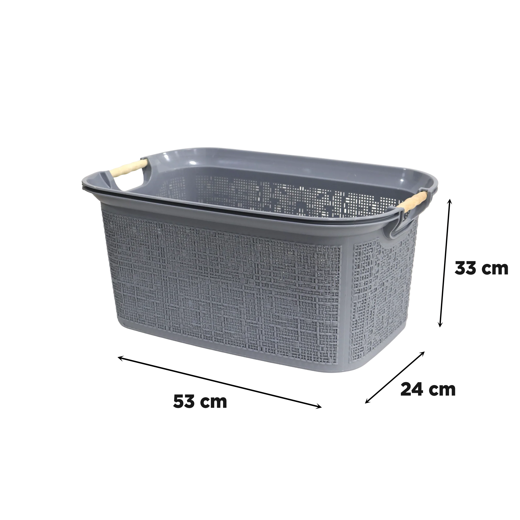 Set 2 paniers à linge 30L + 60L - Image 3