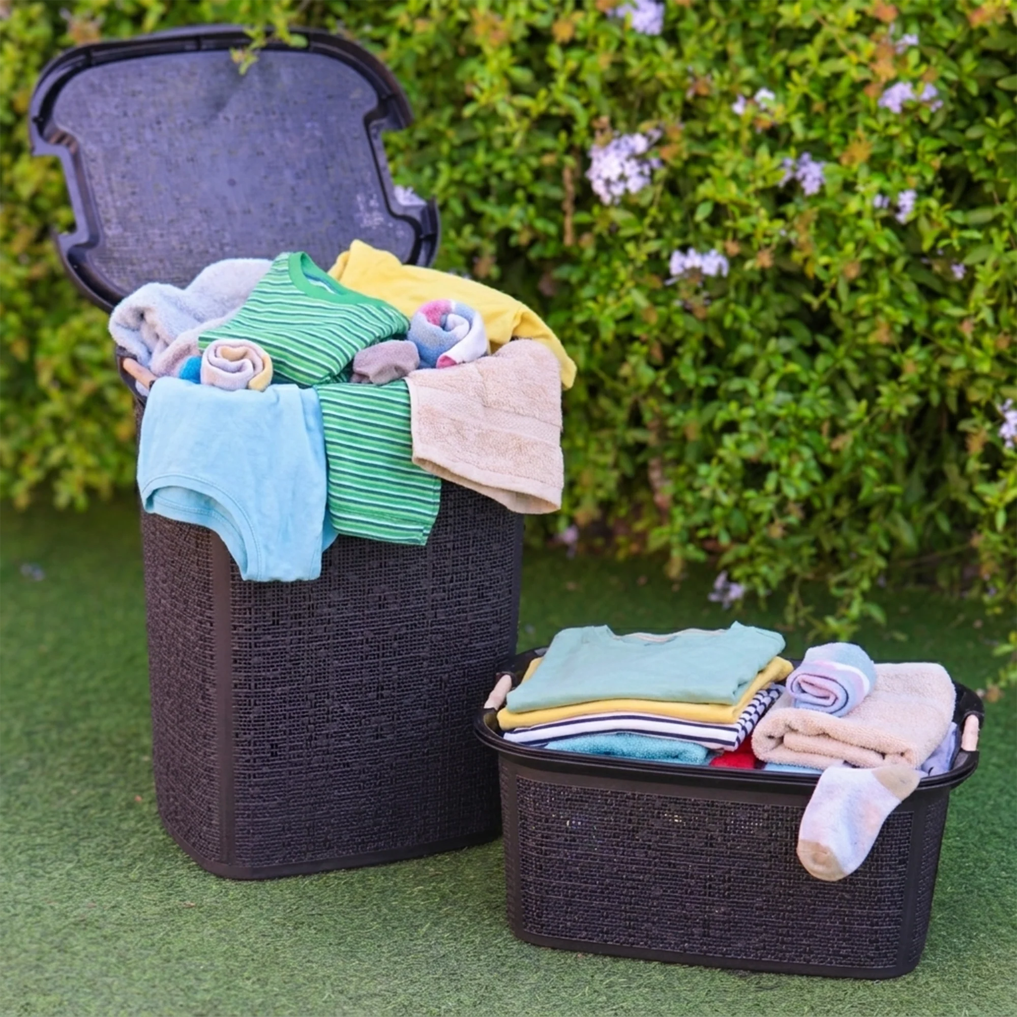 Set 2 paniers à linge 30L + 60L - Image 7