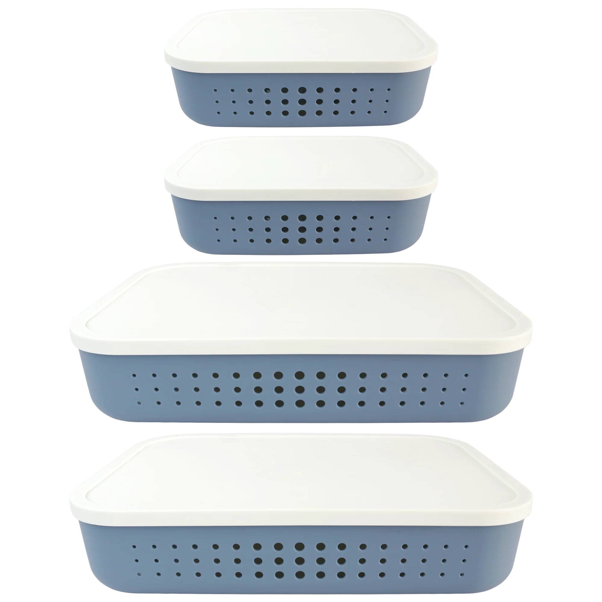 Set 2 paniers de rangement 3,2L + 2 paniers 6,8L - Image 3
