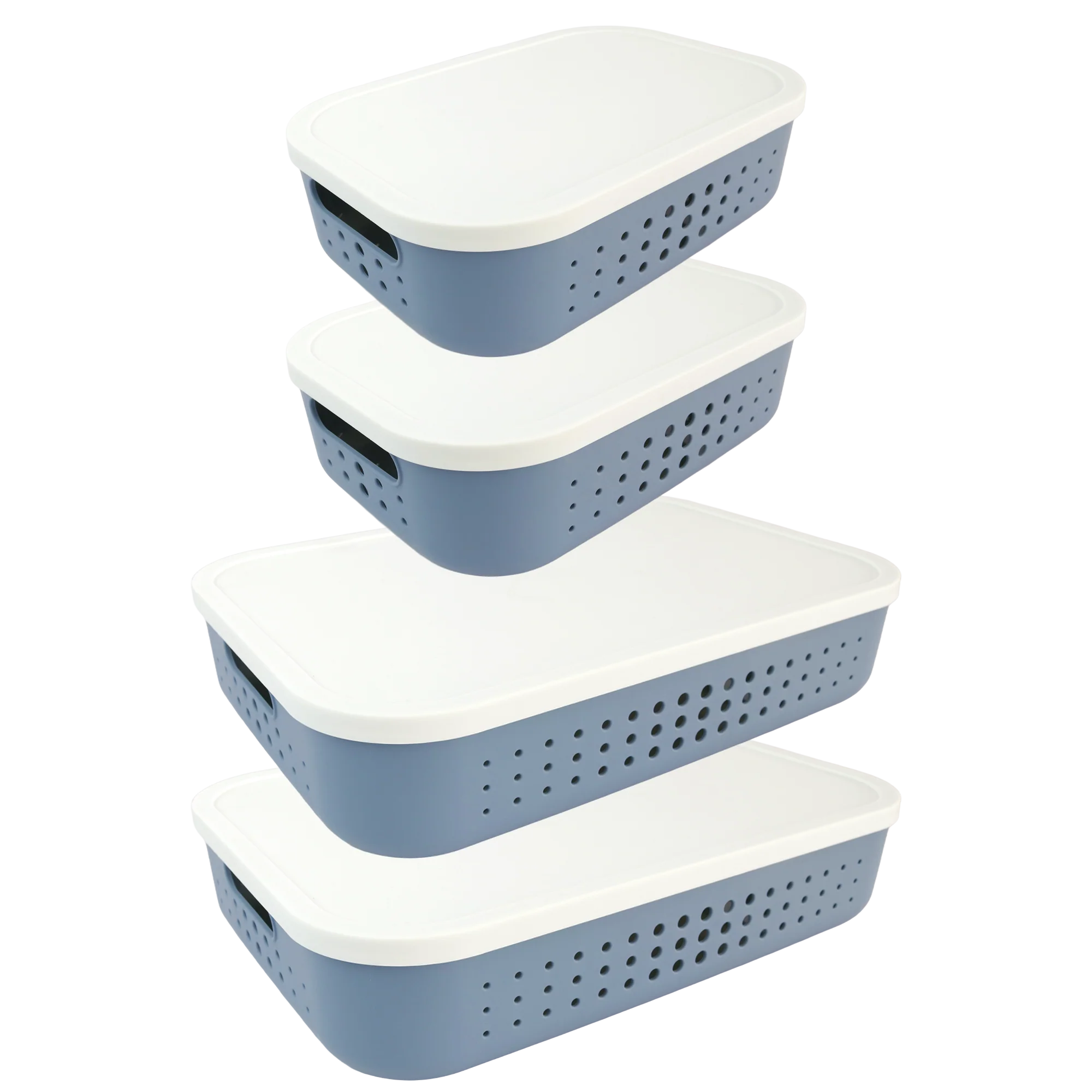 Set 2 paniers de rangement 3,2L + 2 paniers 6,8L - Image 4