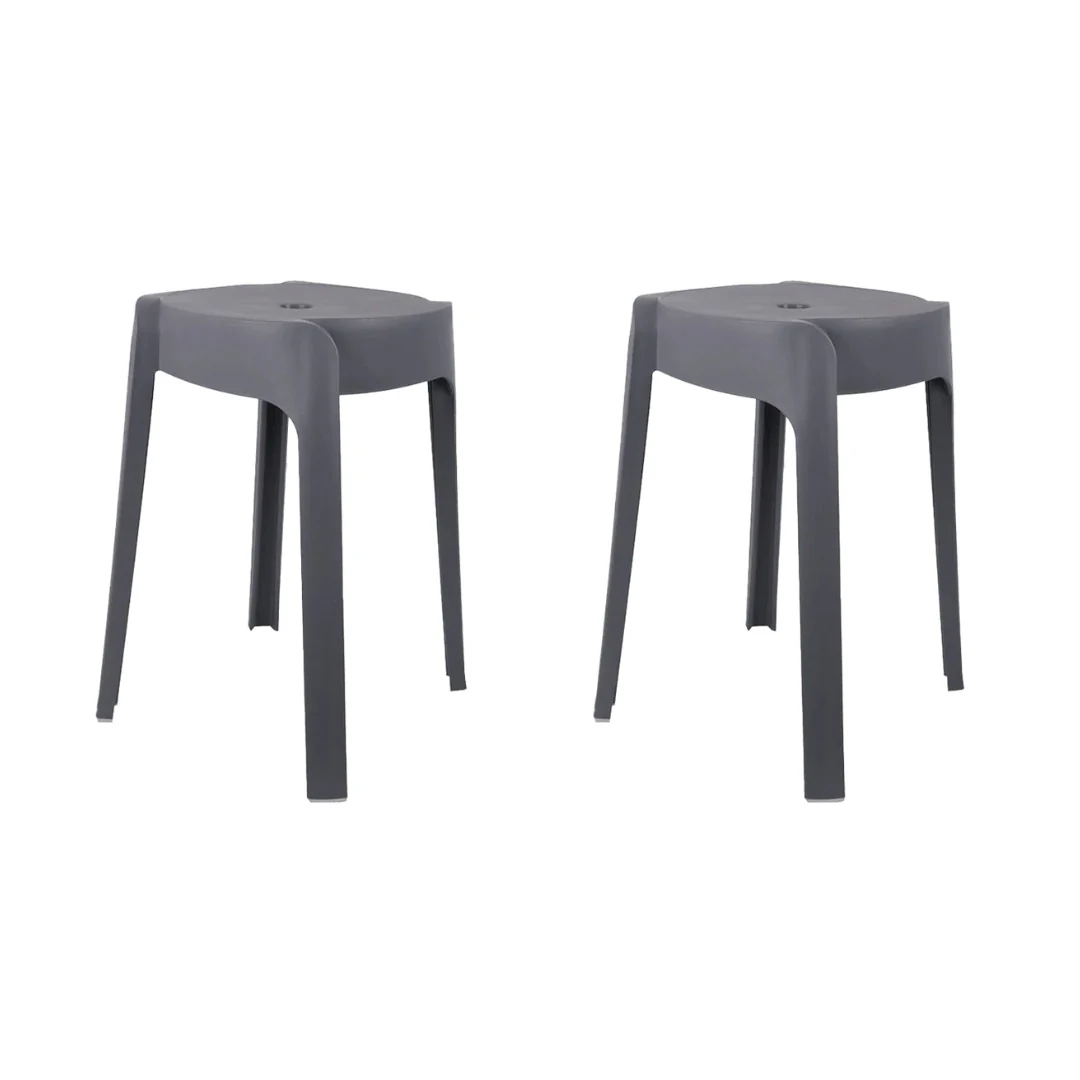 Set 2 tabourets en plastique 32x46cm - Image 3