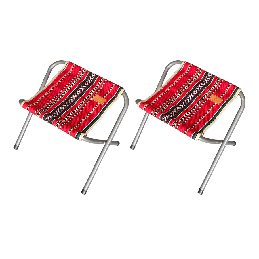Set 2 tabourets pliable avec sac - Image 3