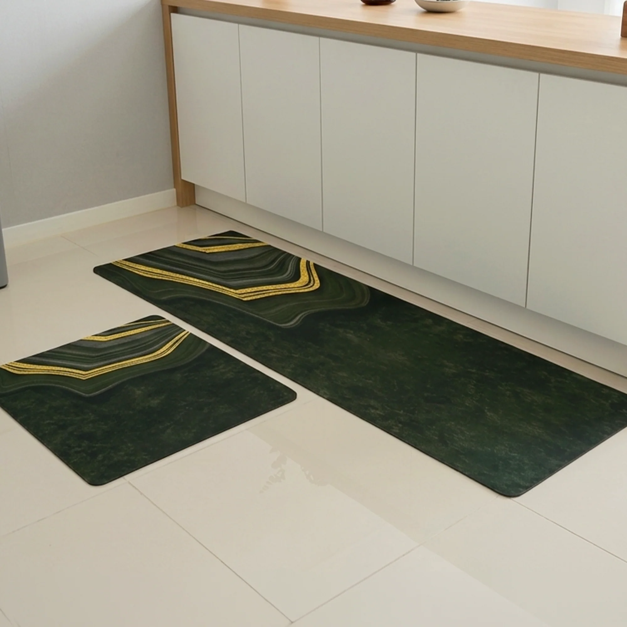 Set 2 tapis cuisine imperméable 180x60cm + 70x60cm - Image 13