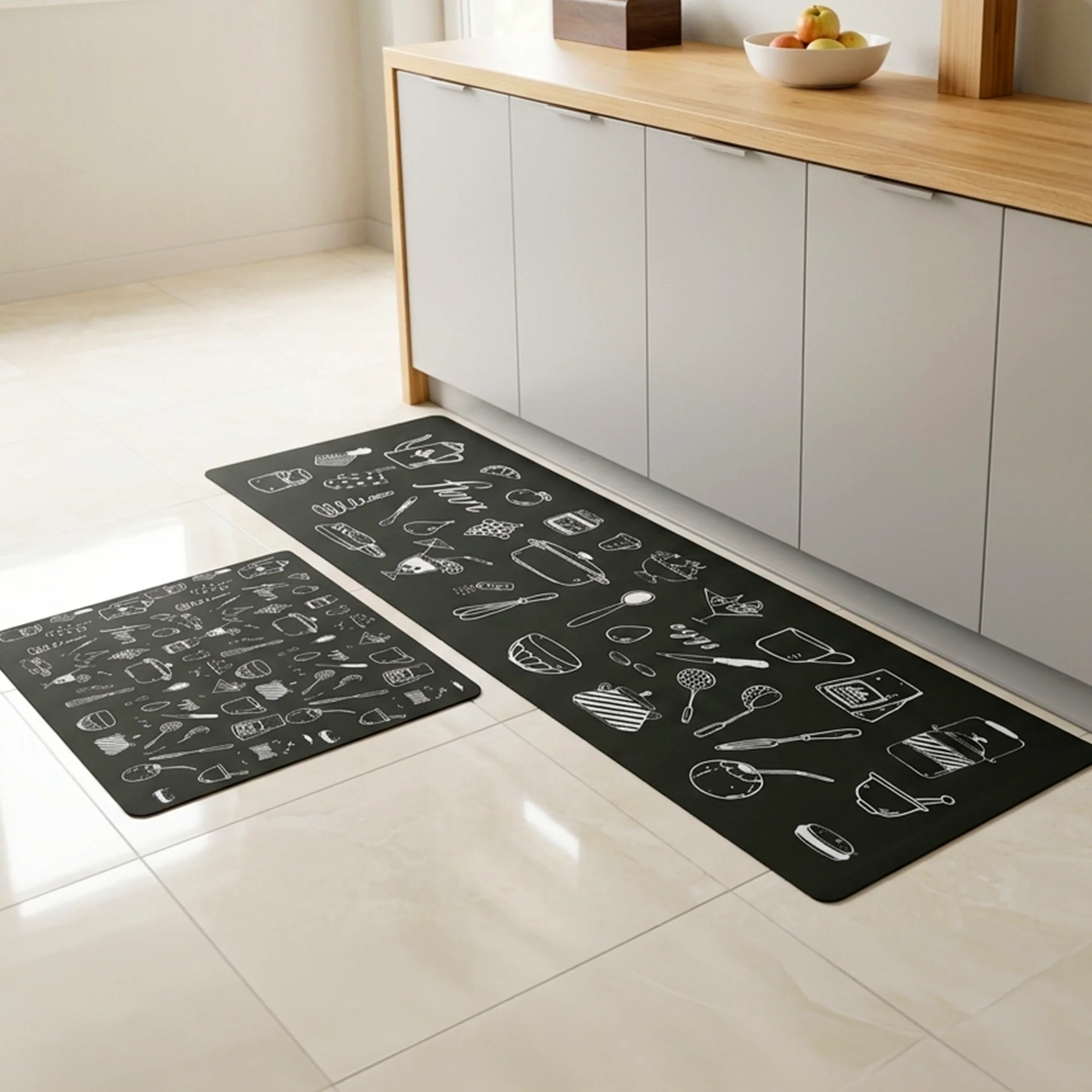 Set 2 tapis cuisine imperméable 180x60cm + 70x60cm - Image 21