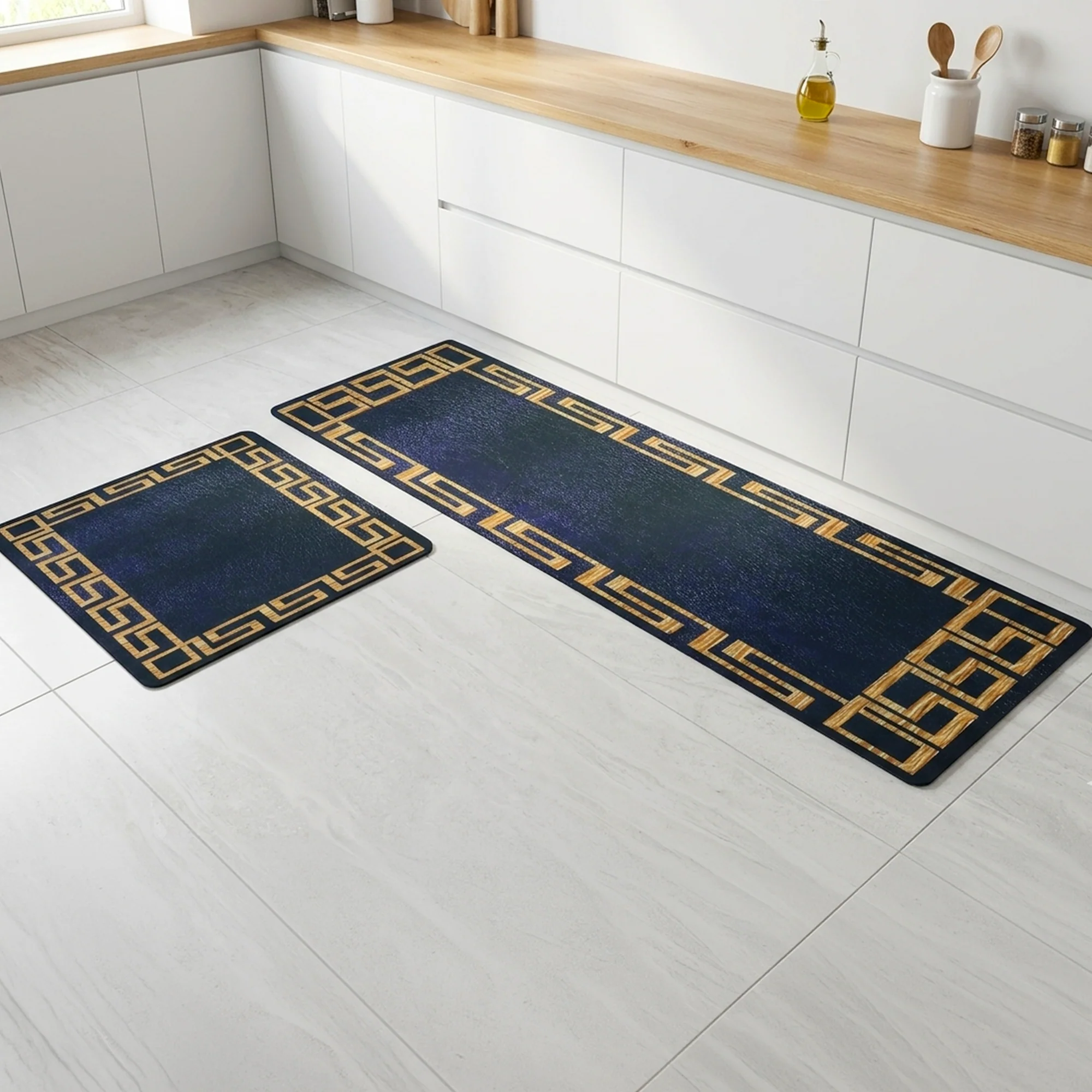 Set 2 tapis cuisine imperméable 180x60cm + 70x60cm - Image 25