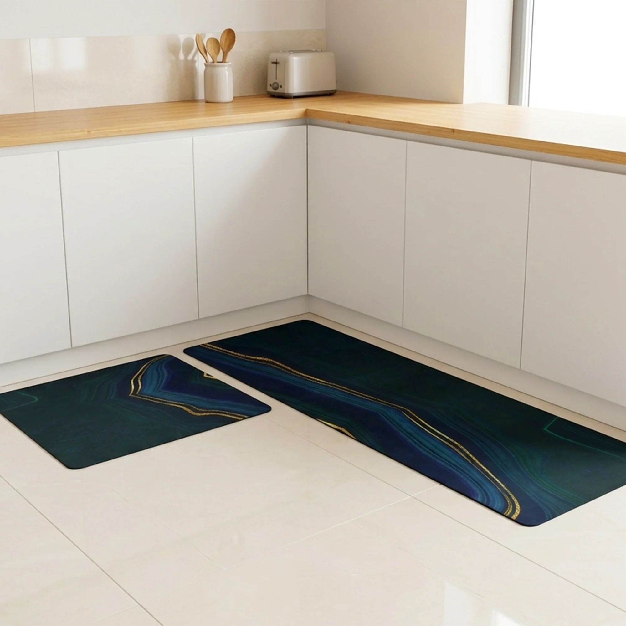 Set 2 tapis cuisine imperméable 180x60cm + 70x60cm - Image 31