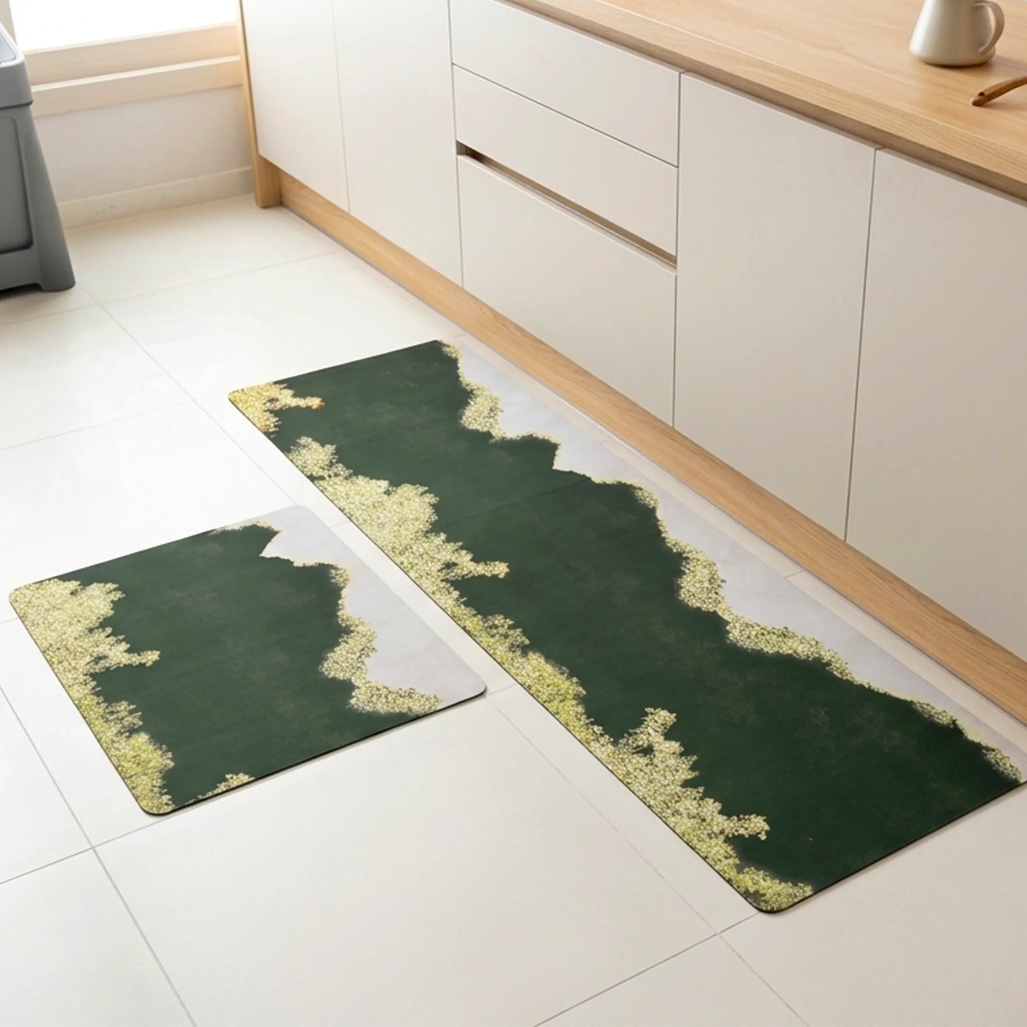 Set 2 tapis cuisine imperméable 180x60cm + 70x60cm - Image 9