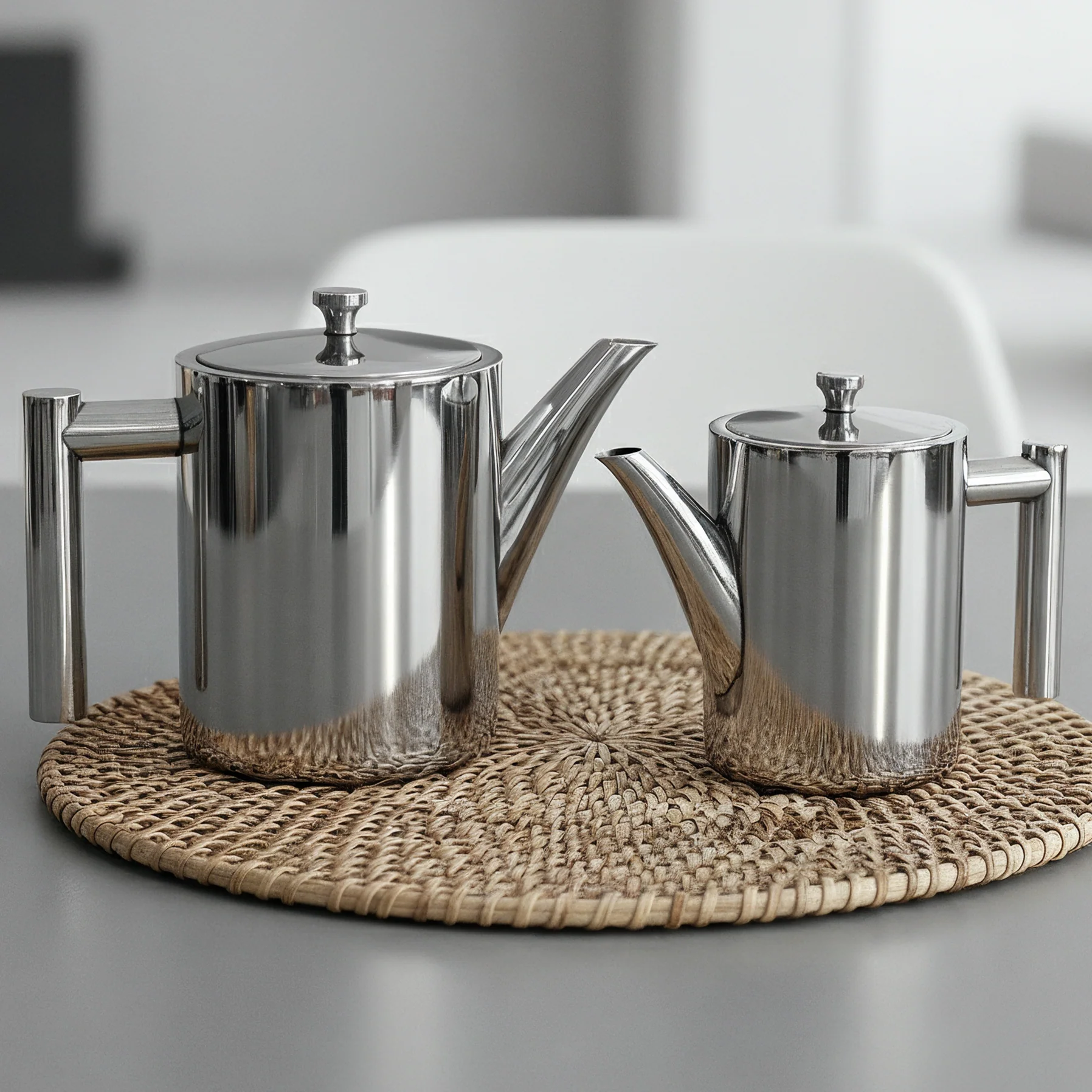 Set 2 théières en inox 0,70L et 1,40L - Image 2