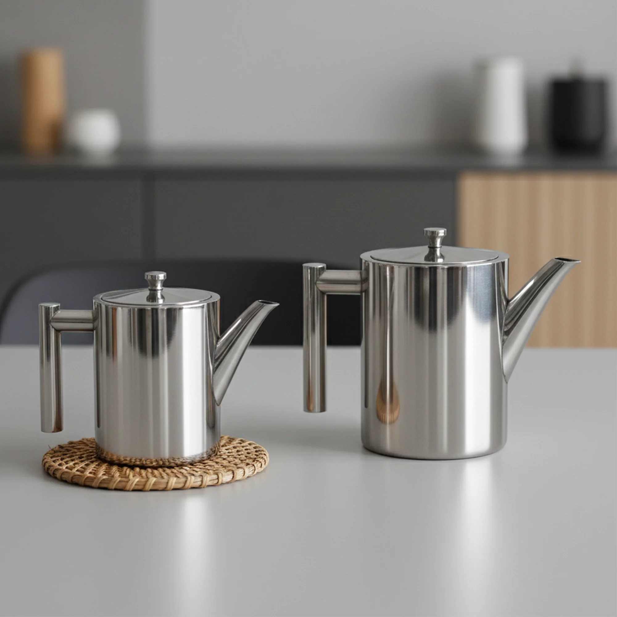 Set 2 théières en inox 0,53 L et 0,95 L - Image 2
