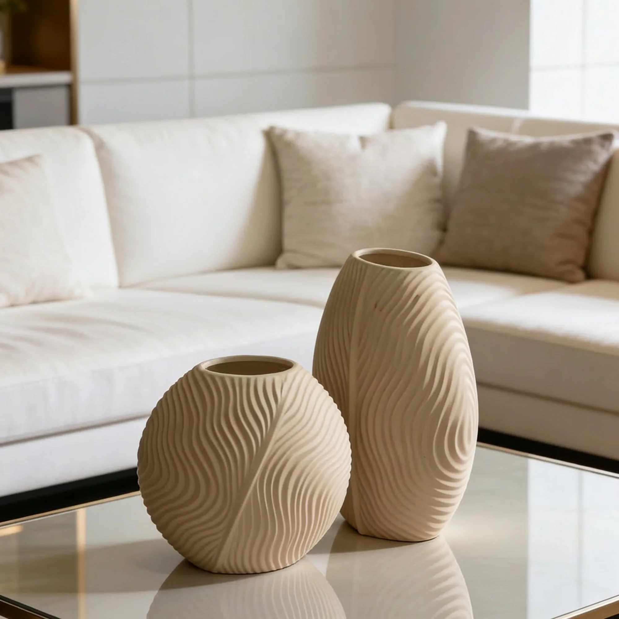 Set 2 vases en céramique 21cm + 28cm - Image 10