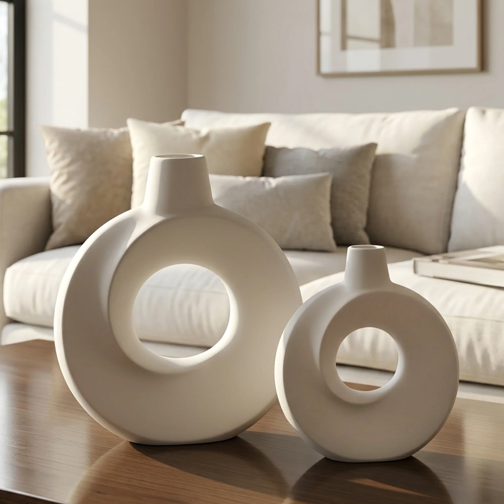 Set 2 vases en céramique 21cm + 26cm - Image 11
