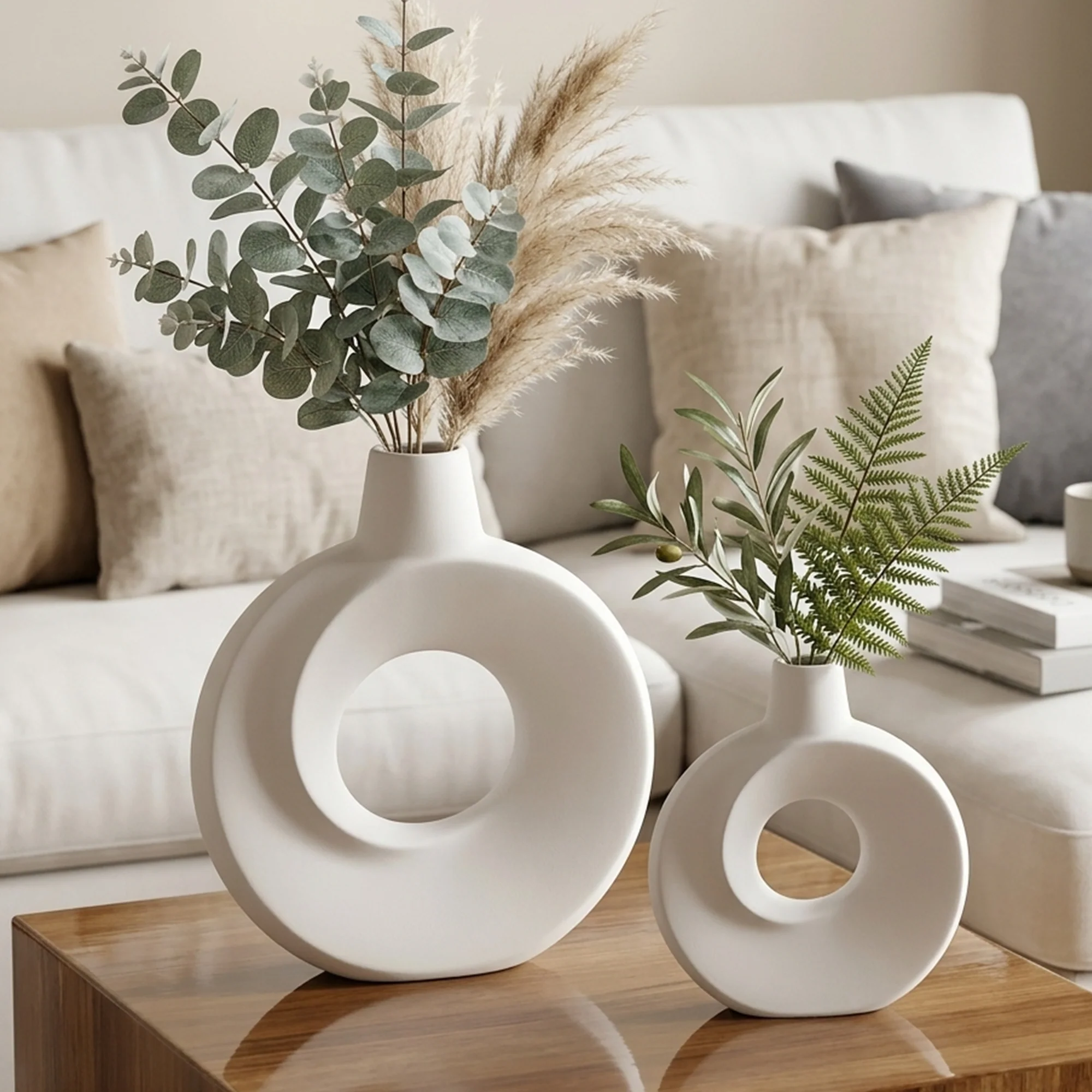 Set 2 vases en céramique 21cm + 26cm - Image 12