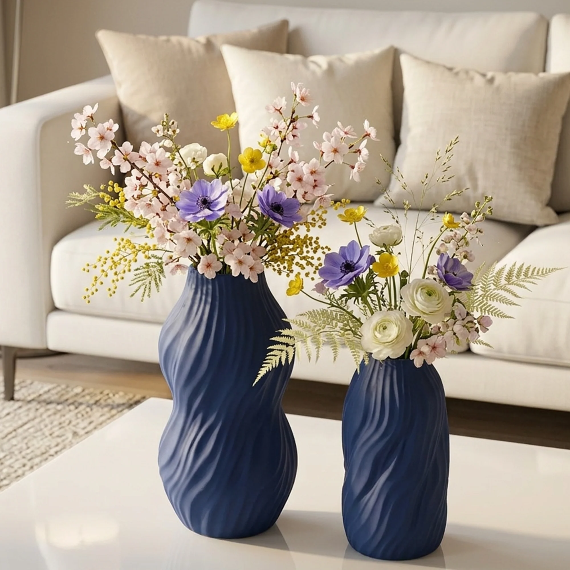 Set 2 vases en céramique 23cm + 28cm - Image 10