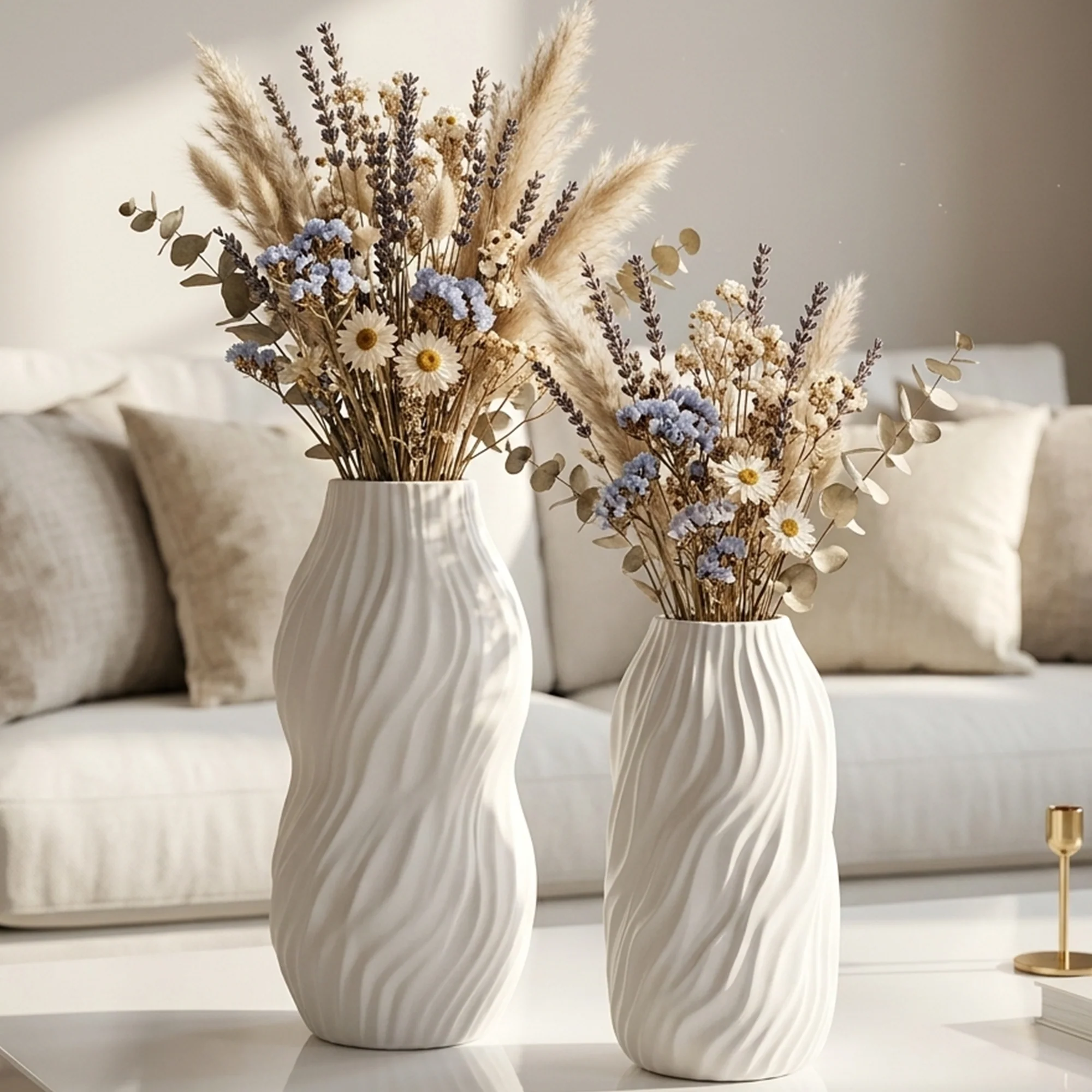 Set 2 vases en céramique 23cm + 28cm - Image 4