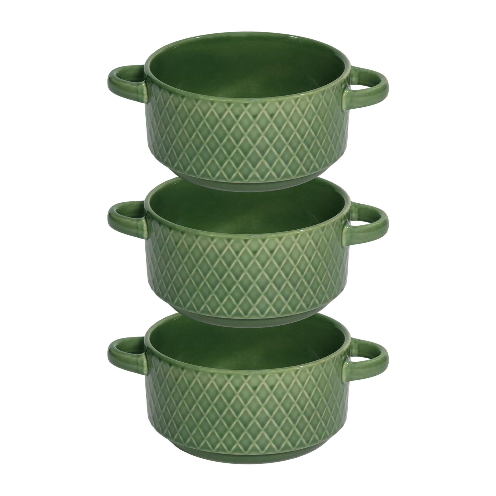 Set 3 bols avec anses 14cm + 3 bols 15cm en céramique - Image 3