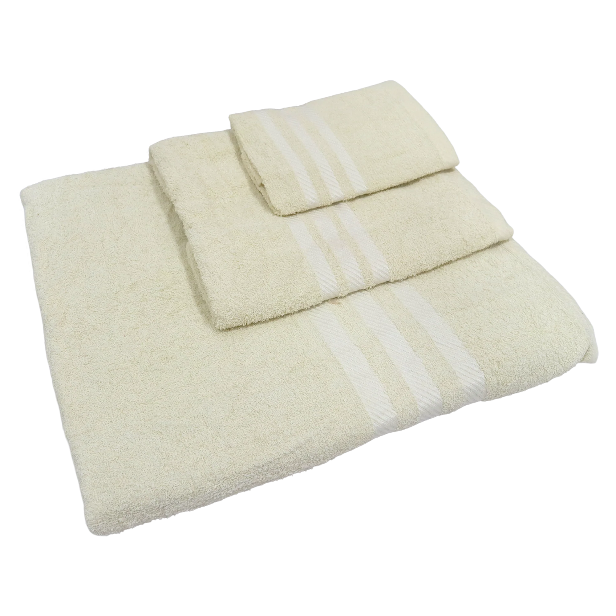Set 3 serviettes de bain en coton 50cm + 80cm + 150cm - Image 3