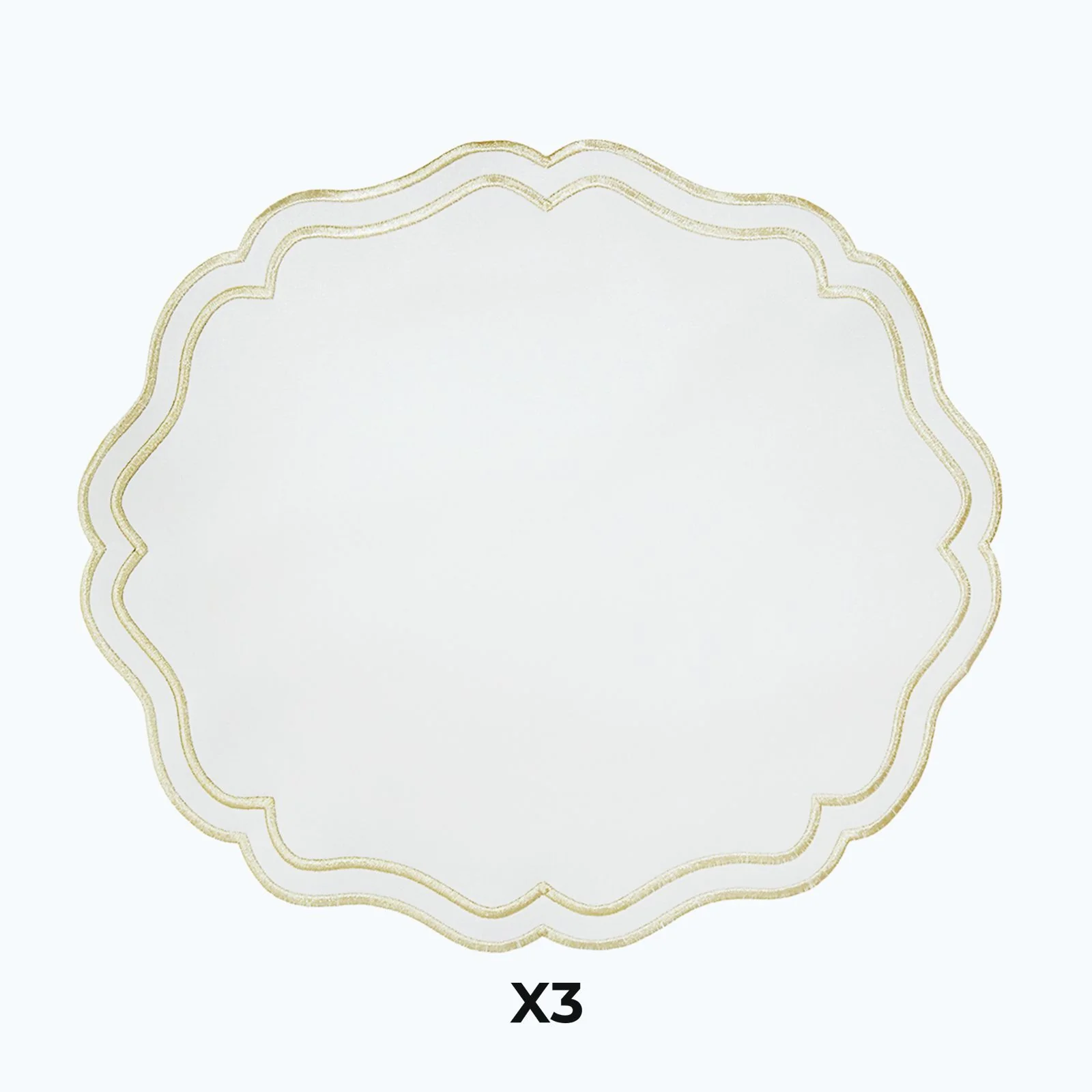 Set 3 sets de table ovales en simili cuir Mchenef 39cm - Image 7