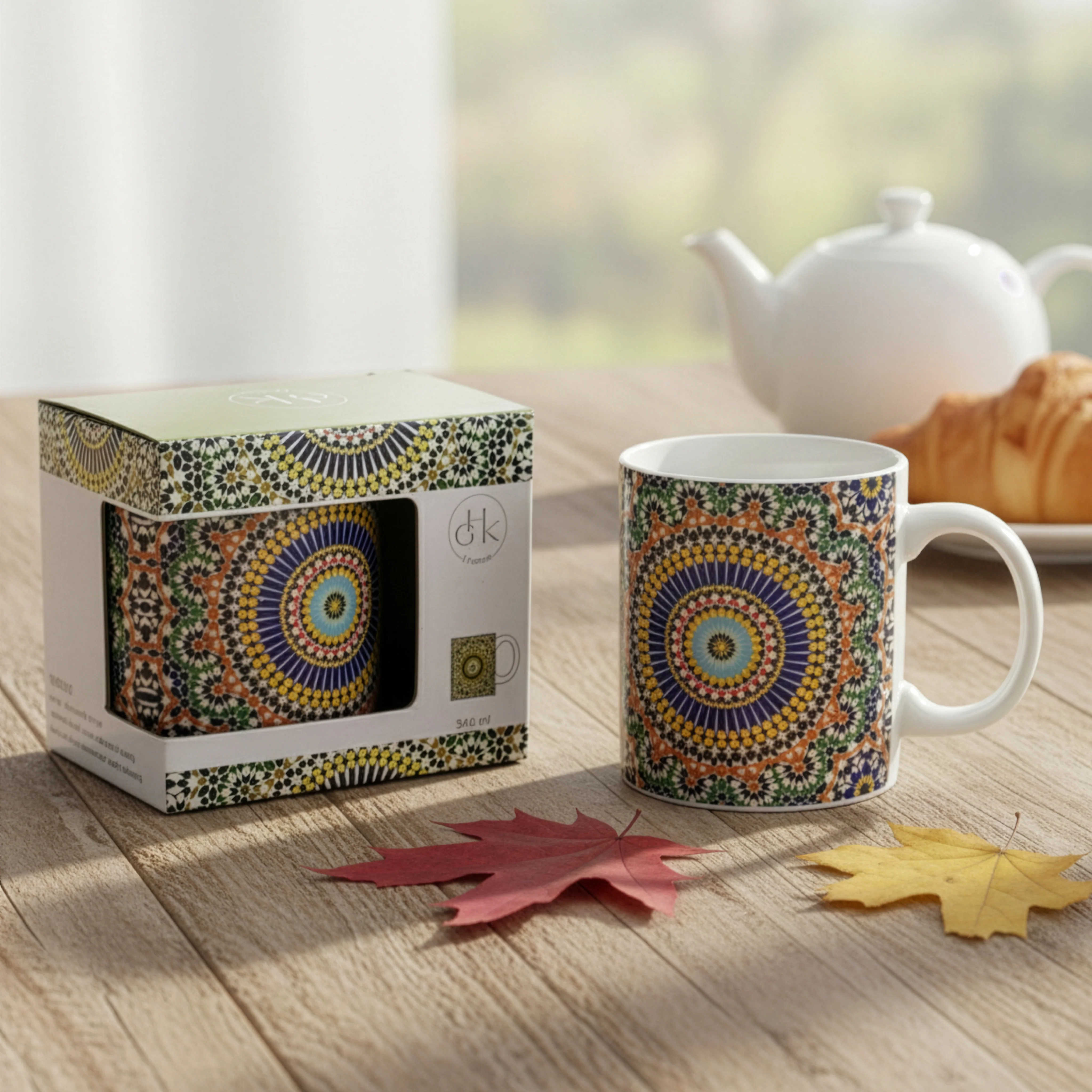Set 6 mugs en céramique 340ML Zellij marocain - Image 2