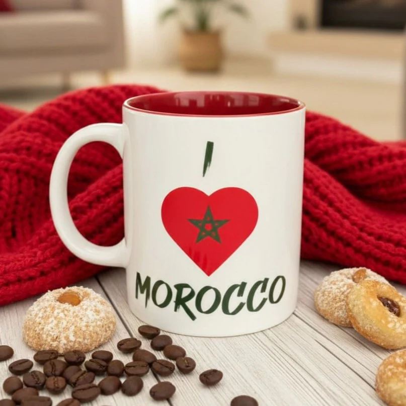 Set 6 mugs en céramique 340ML i love Morocco - Image 3