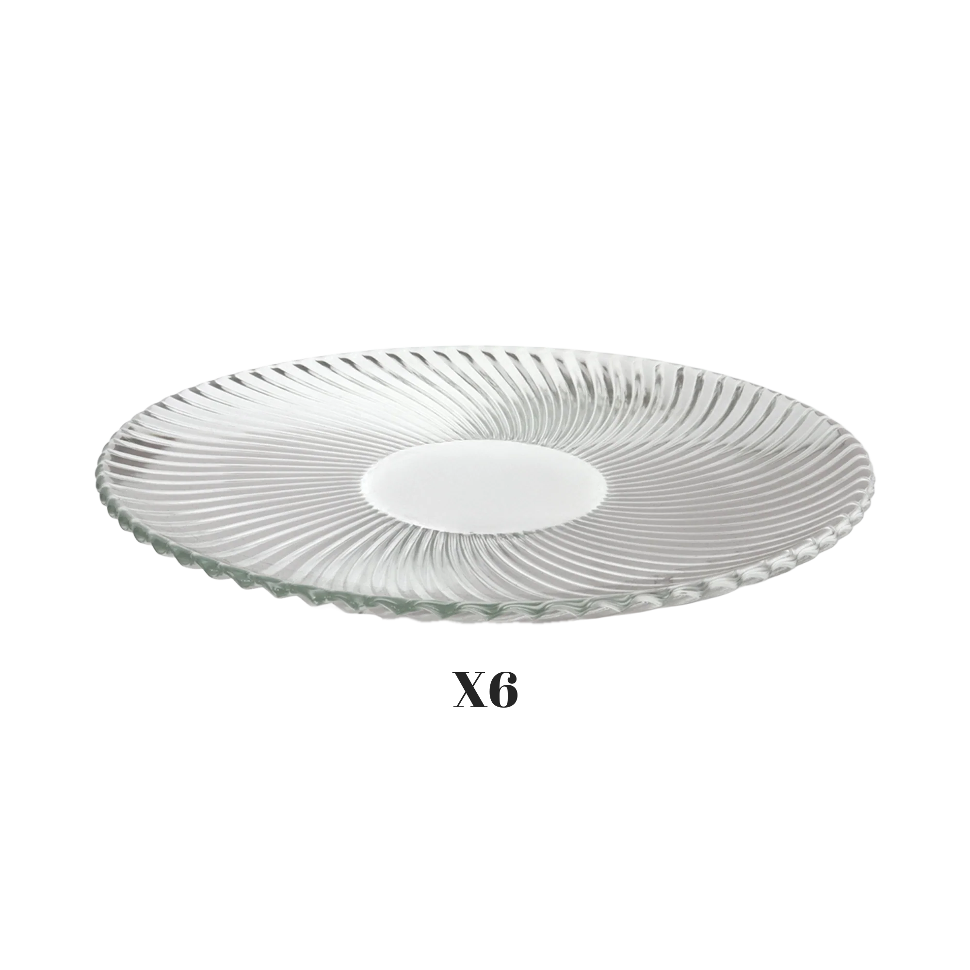 Set 6 plats 25cm + Set 6 plats 20cm + Set 6 plats 15cm en verre - Image 3